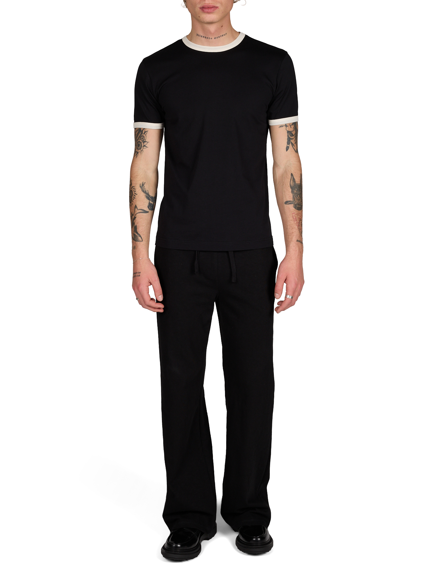 Cotton T-shirt AU PRINTEMPS PARIS Black