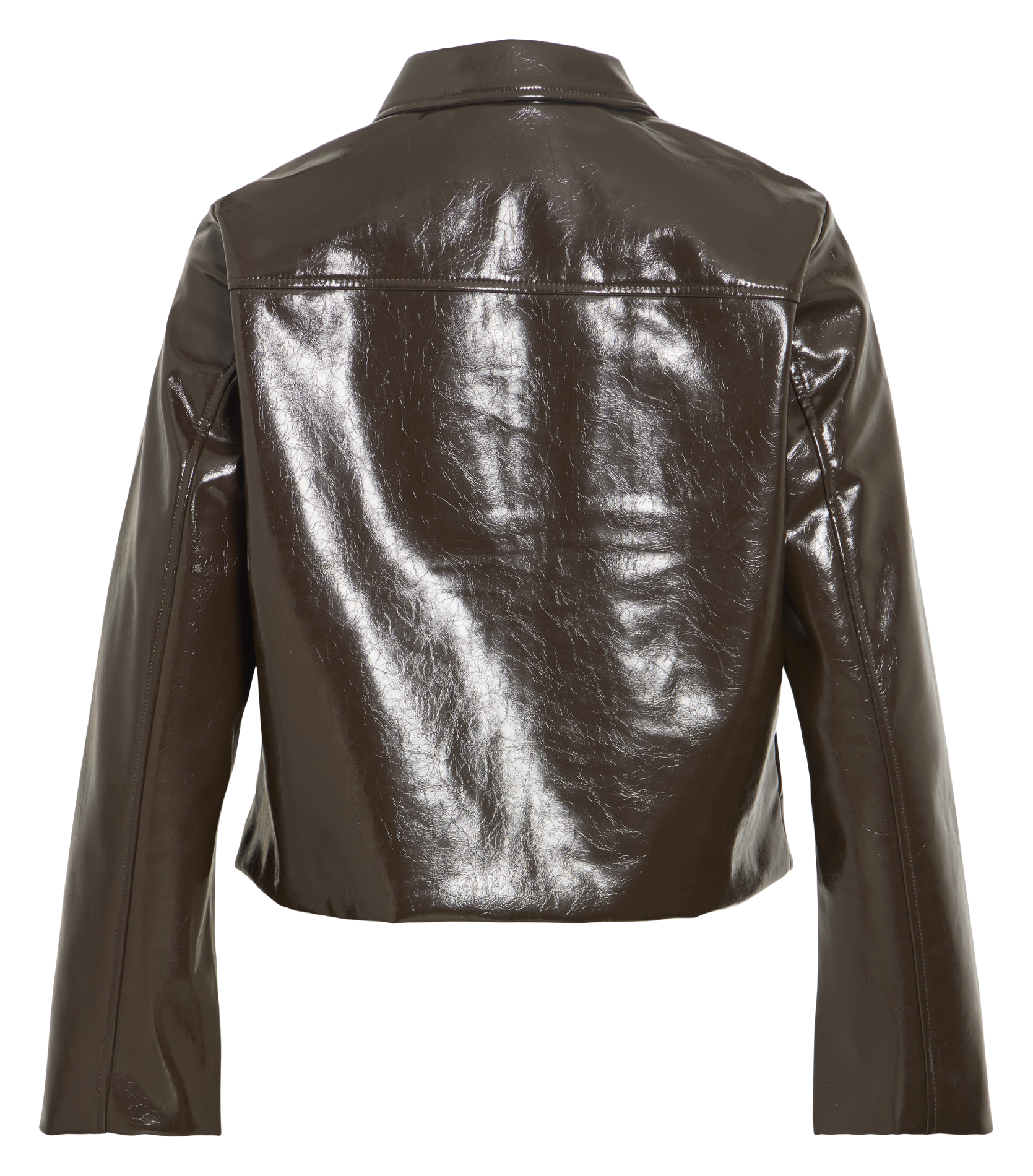 Veste droite zippée unie VILA Marron