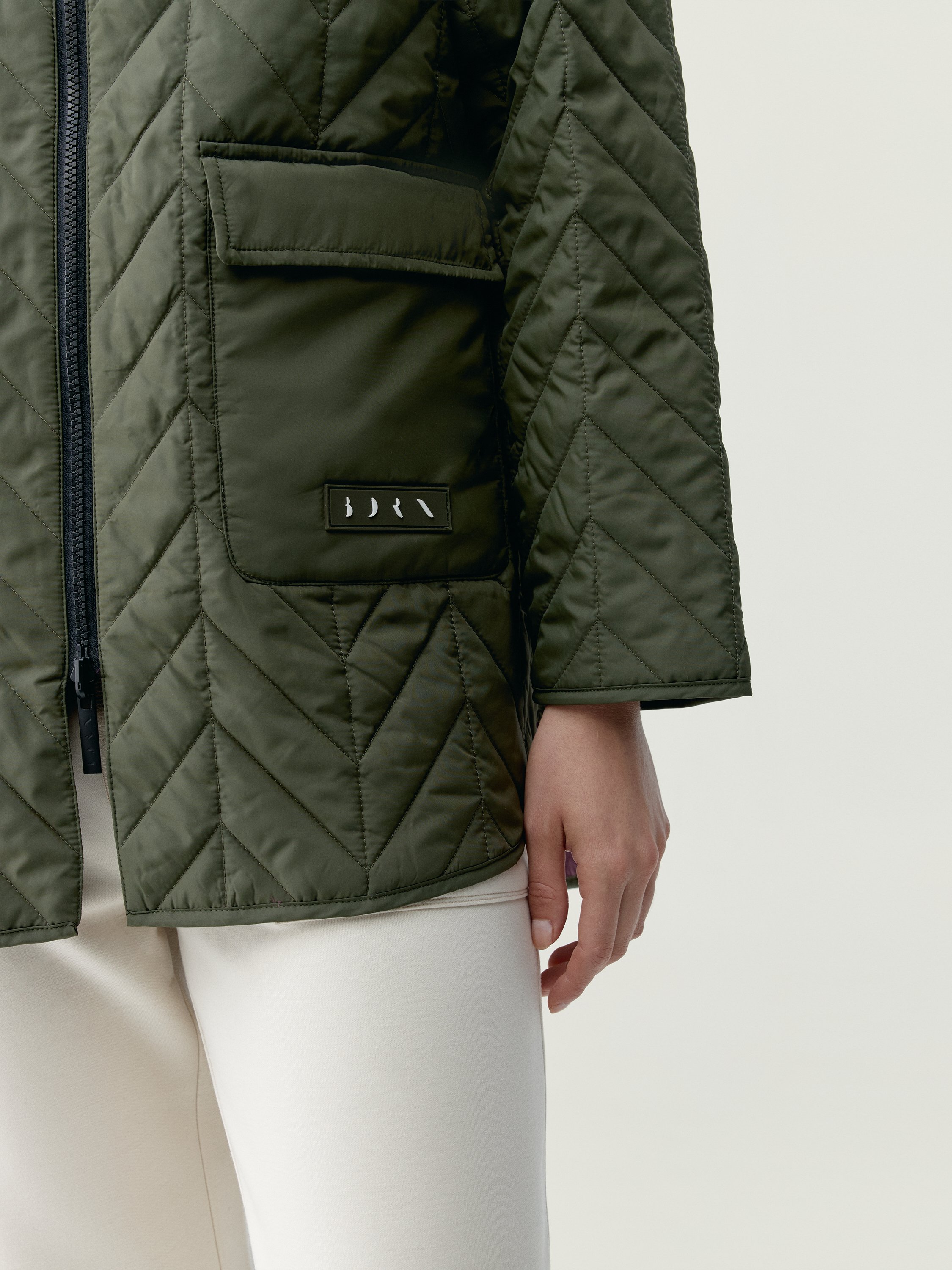 Women's reversible hooded sports coat BORN Green