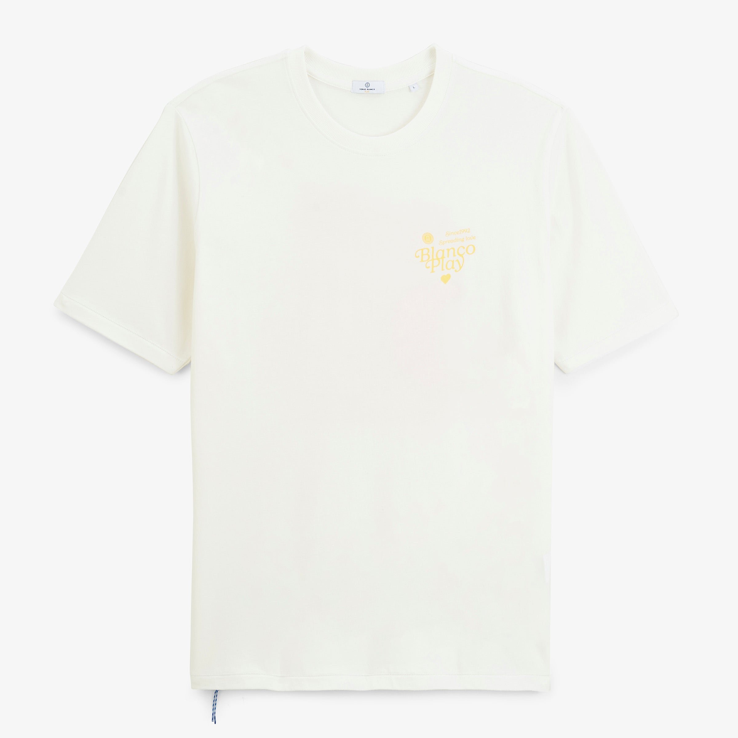 THOR SBPLAY oversized short-sleeved T-shirt with French morning routine print in off-white SERGE BLANCO White