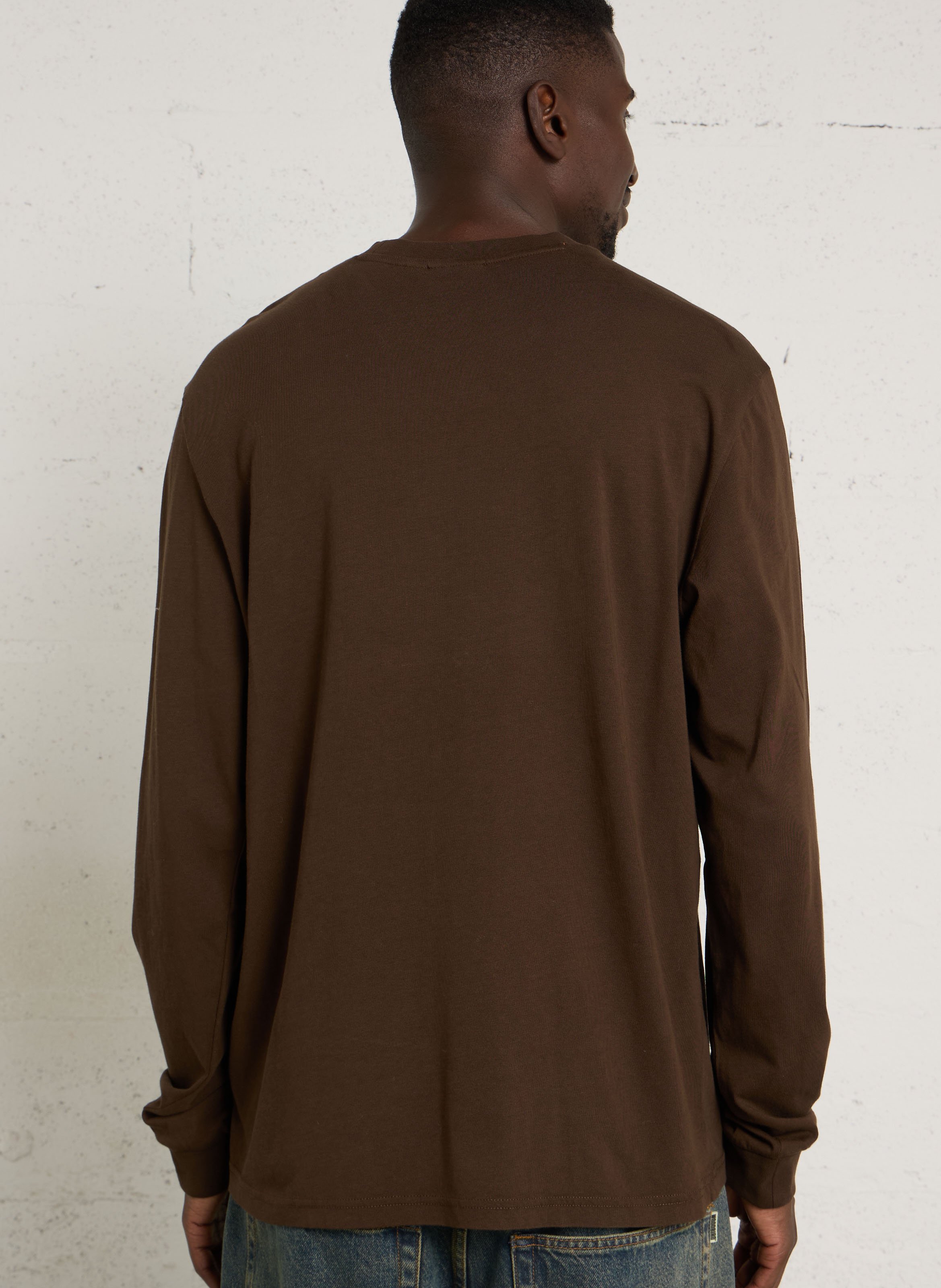 Langarm-T-Shirt aus Baumwolle mit Print NAPAPIJRI Braun