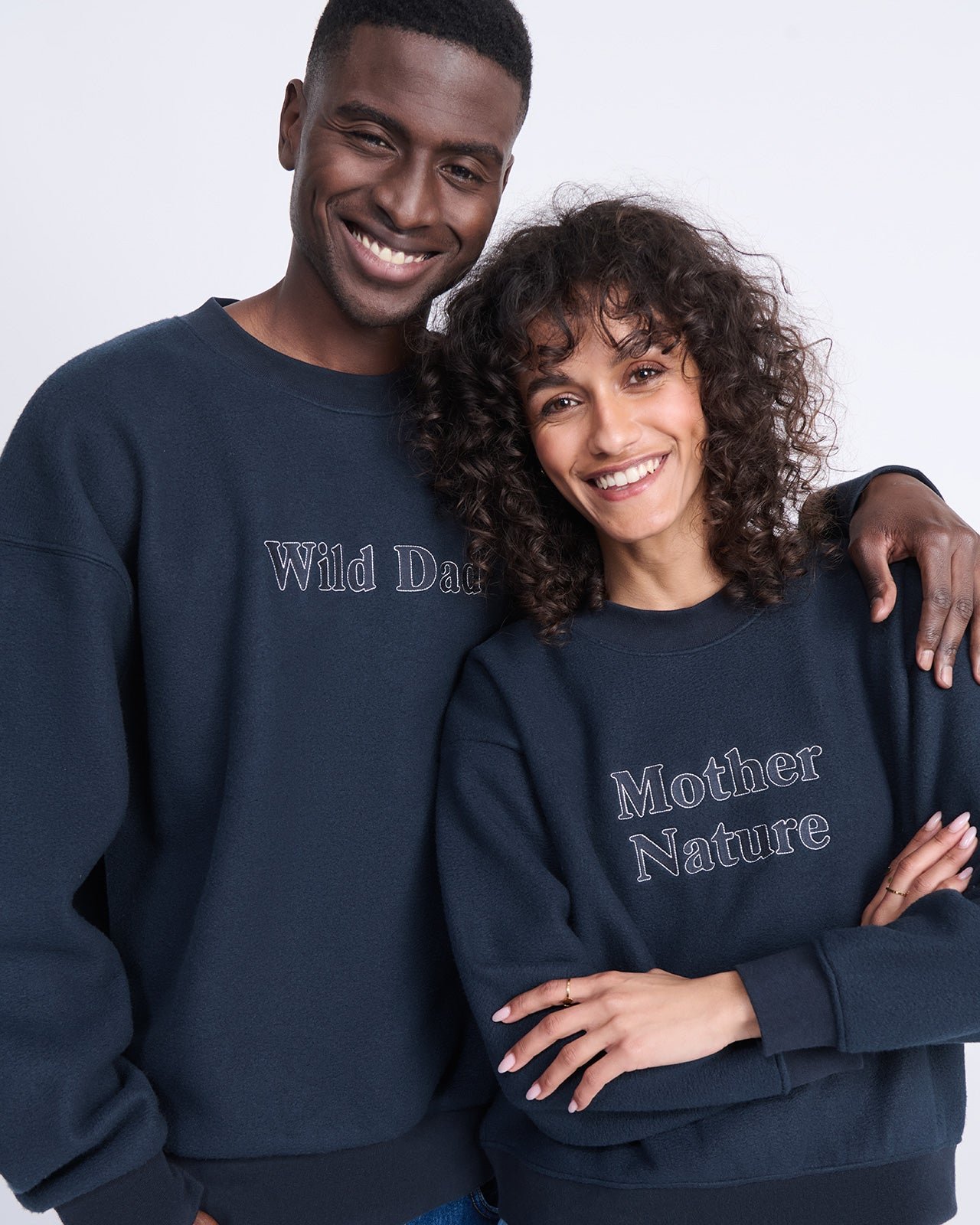 Embroidered Mother Nature Sweatshirt EMOI EMOI Blue