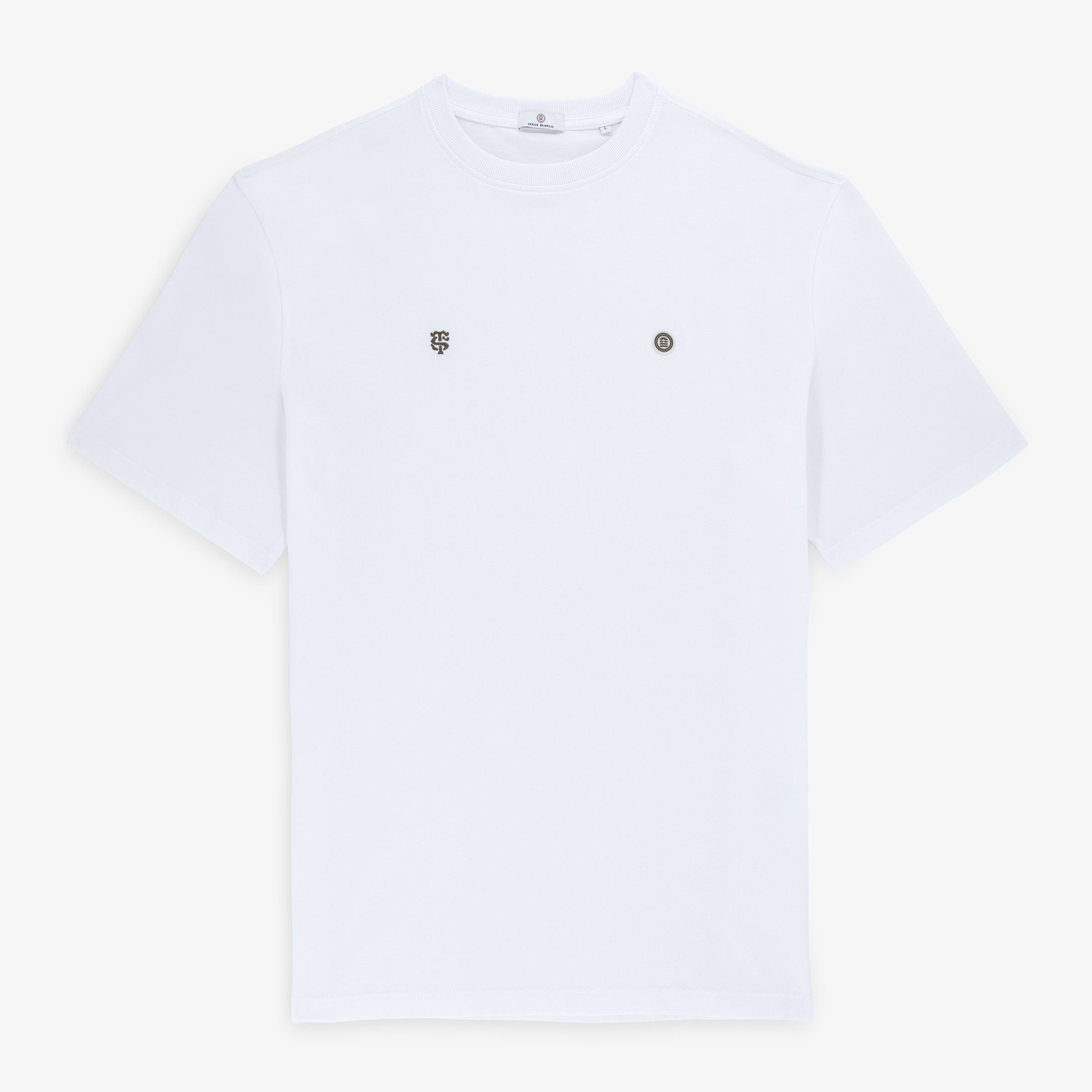 100% cotton jersey short-sleeved T-shirt SERGE BLANCO White