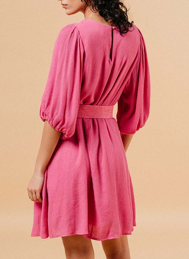 Short straight-cut round-neck dress GRACE ET MILA Pink