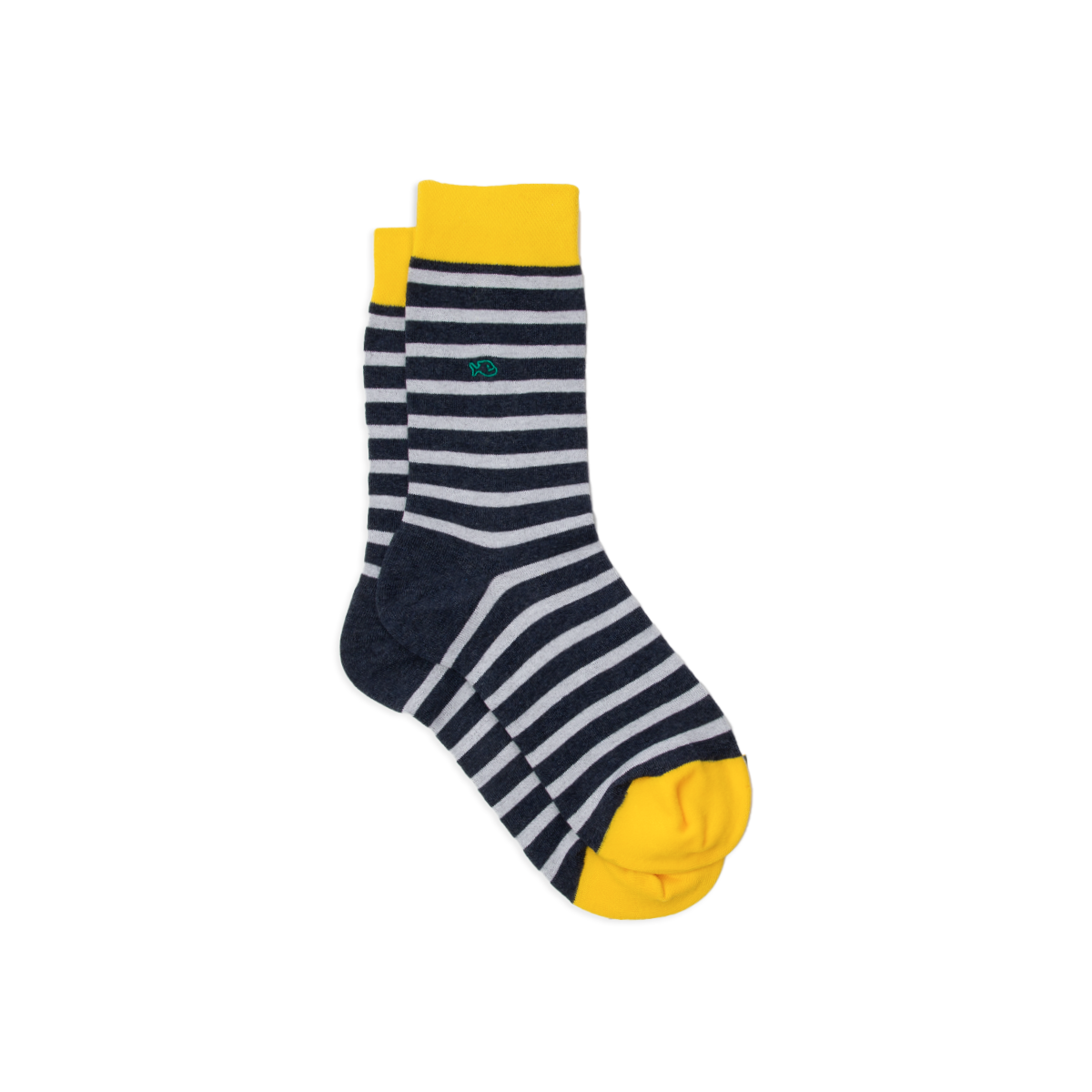 Combed cotton socks with wide stripes BILLYBELT Black