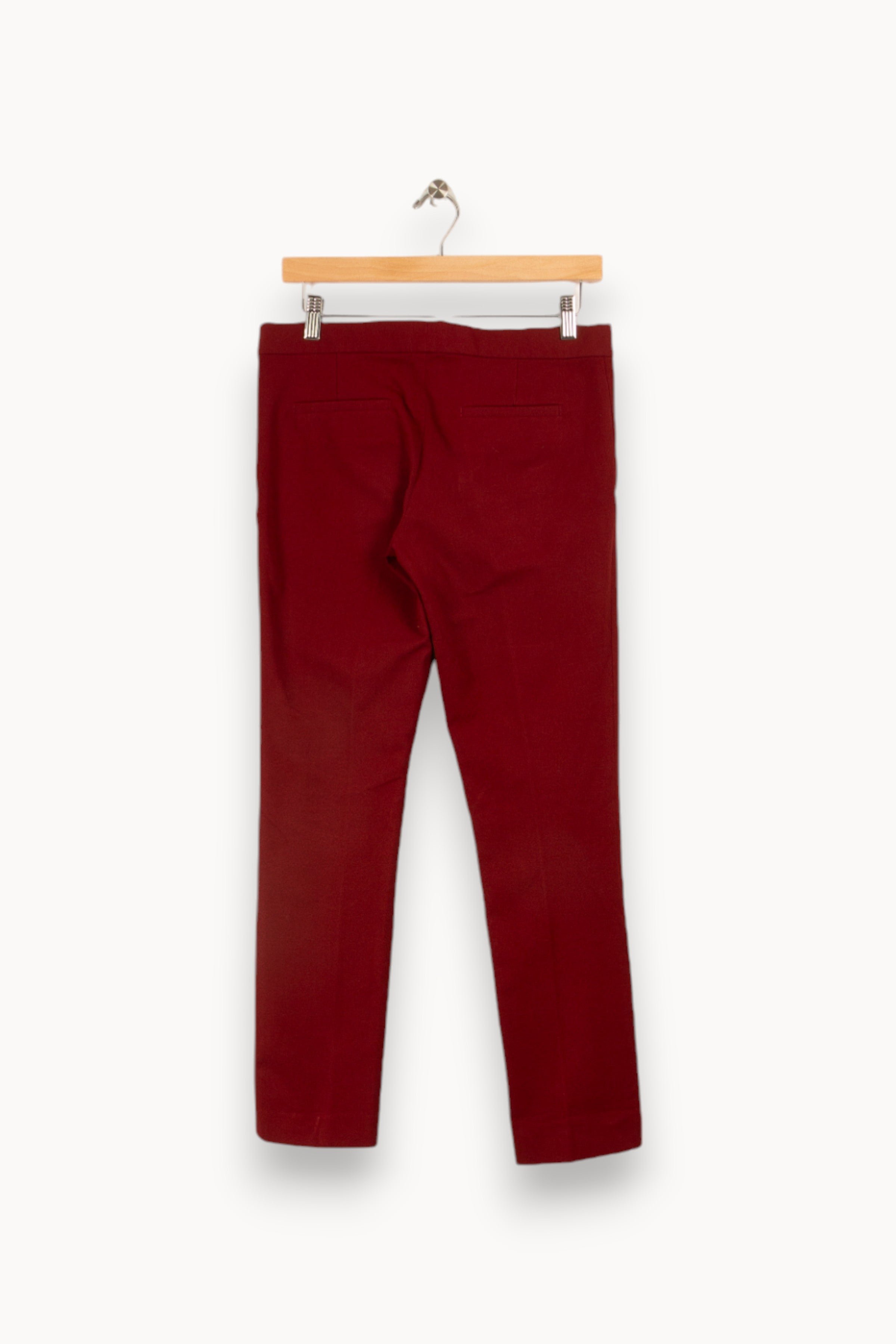 Burgundy pants JOSEPH - Seconde Main Red