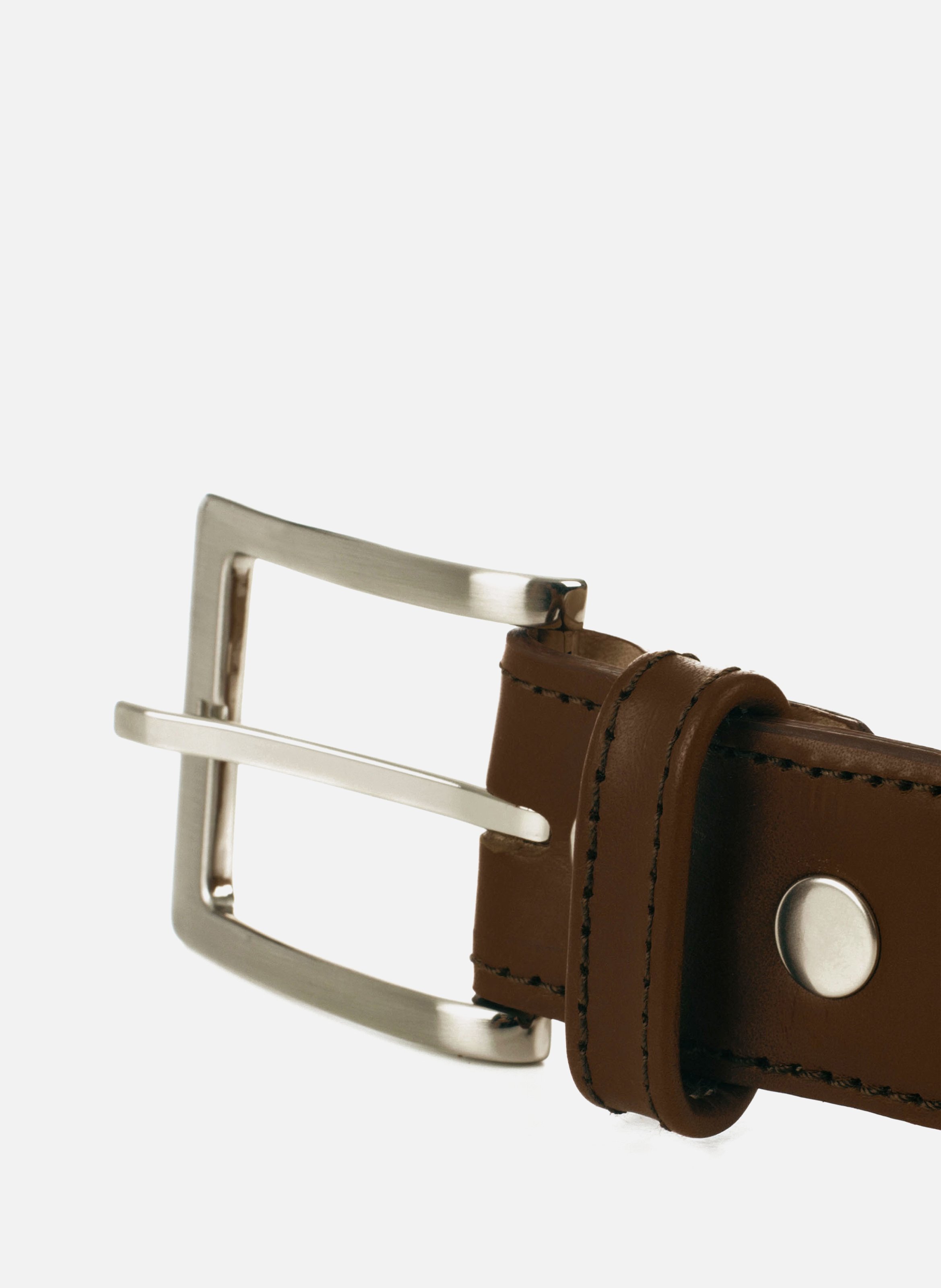 Classic smooth leather belt JULES & JENN Brown