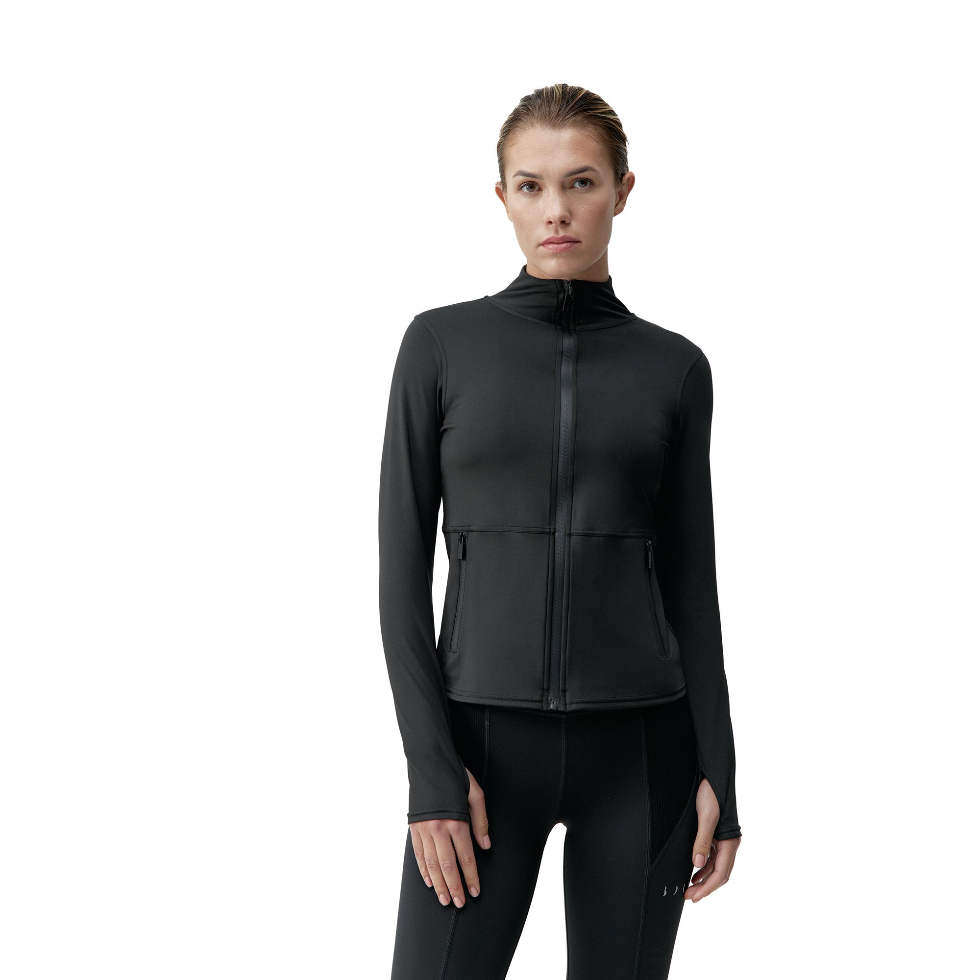 Outer jacket with hidden pockets BORN LIVING YOGA Black