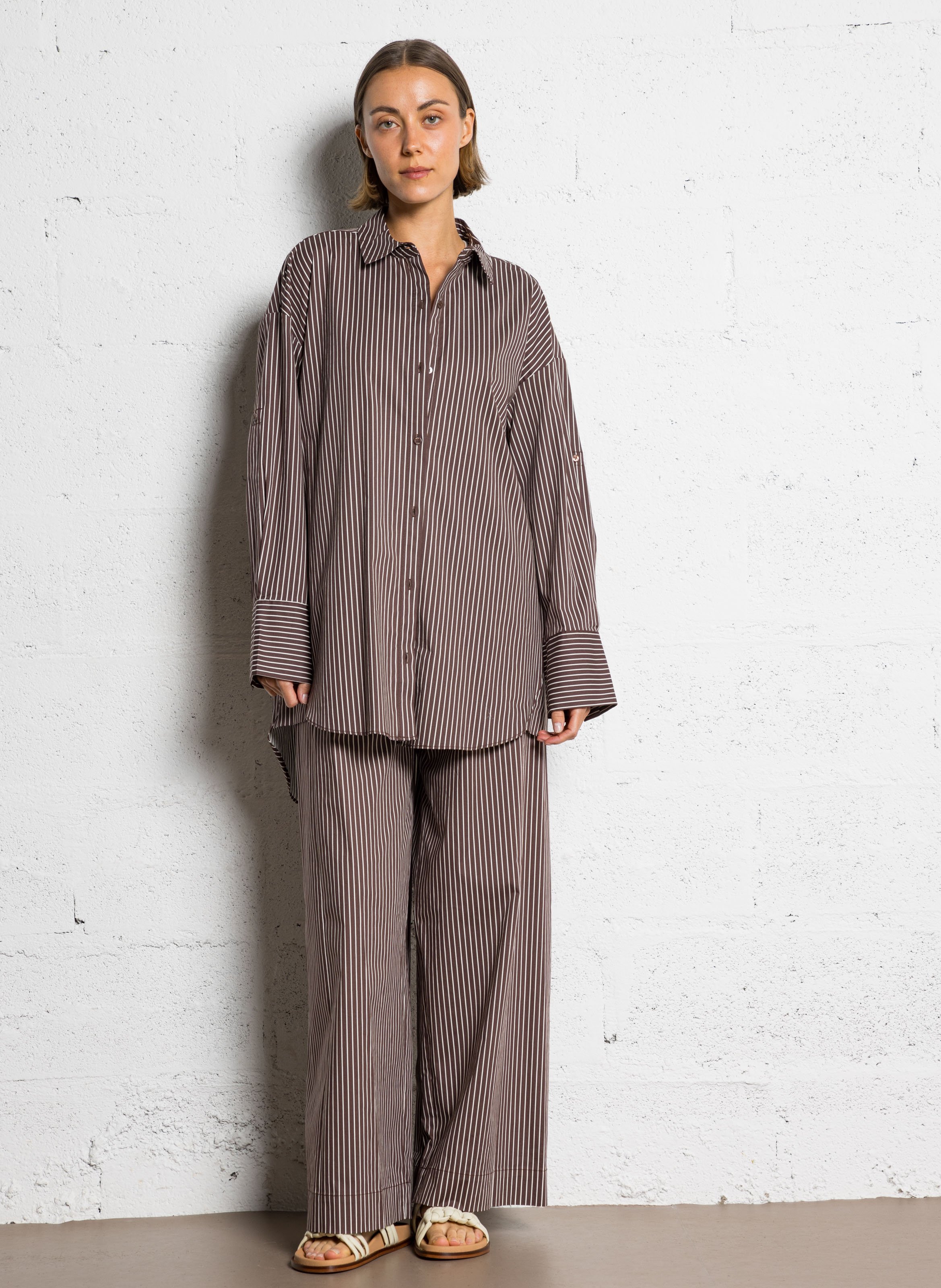 Straight striped trousers  STAUD Multicolored