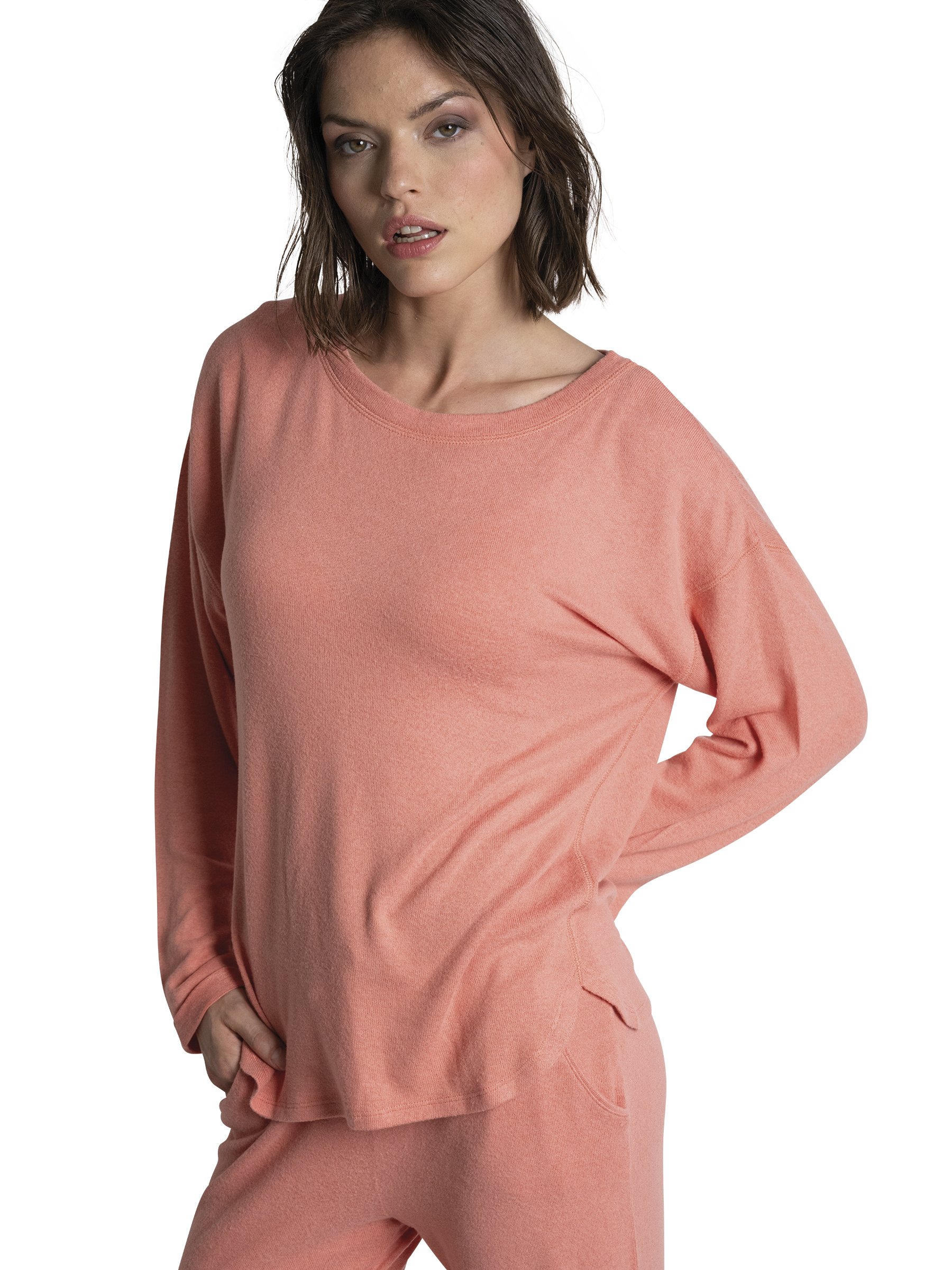 Ohio long-sleeved fluid T-shirt PASSIONATA Pink