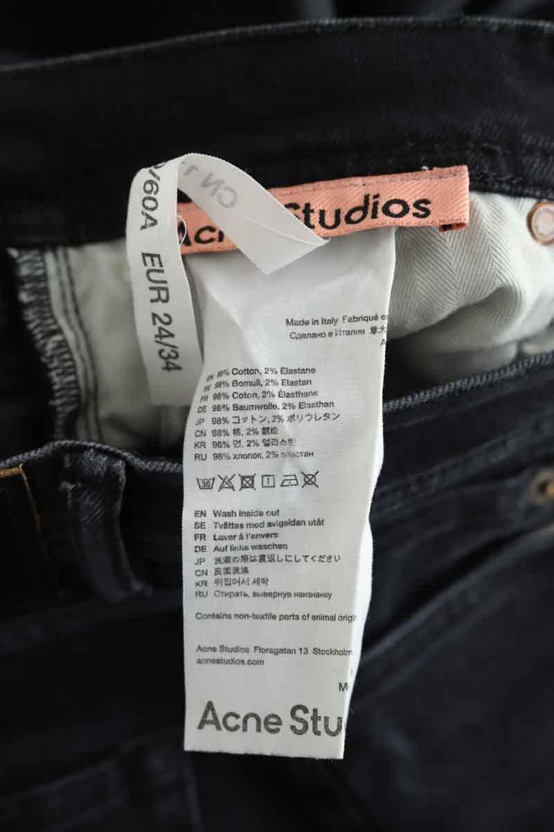 Cotton straight jeans ACNE STUDIOS - Seconde Main Black