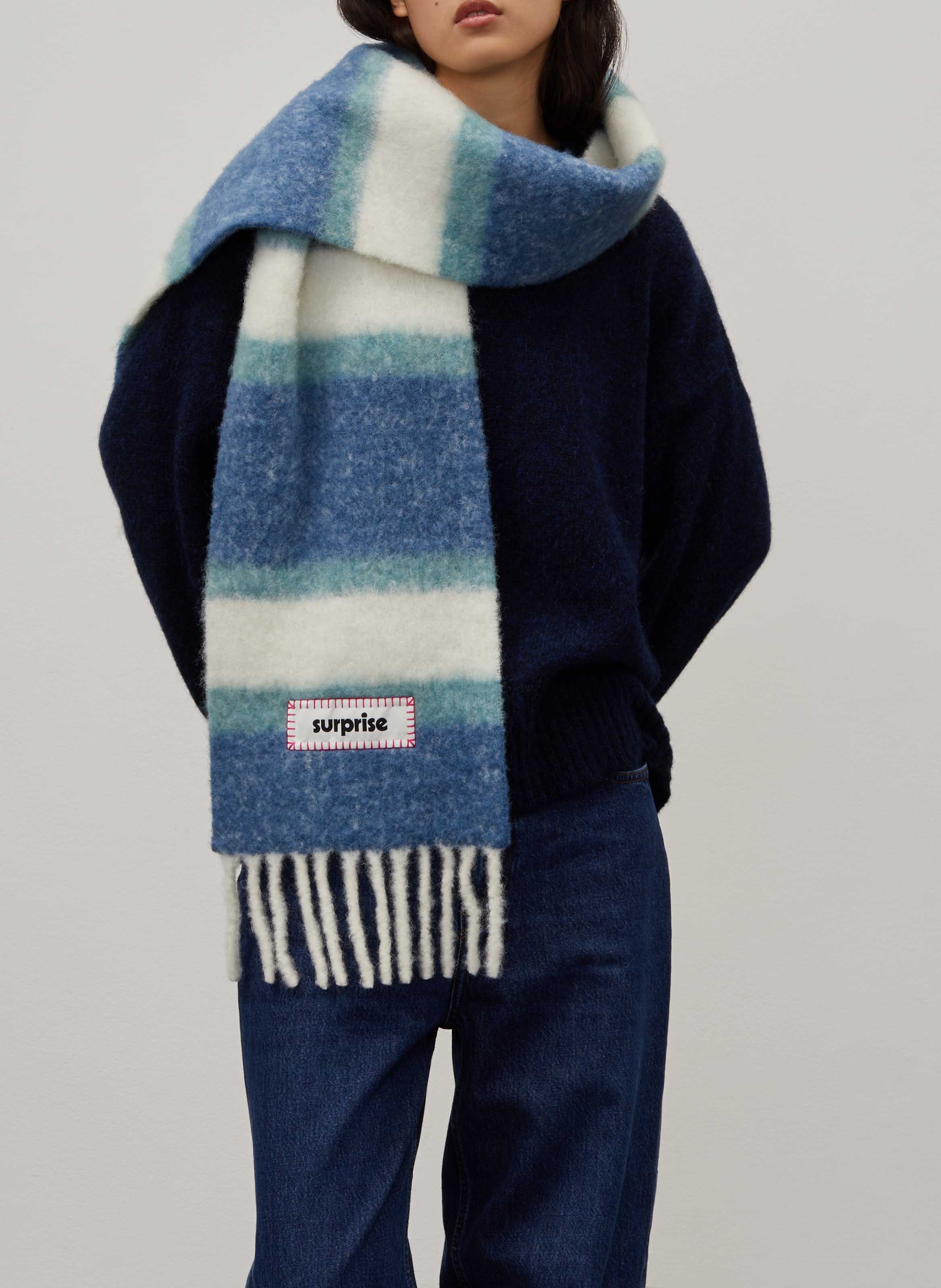 Echarpe à rayures SURPRISE Bleu