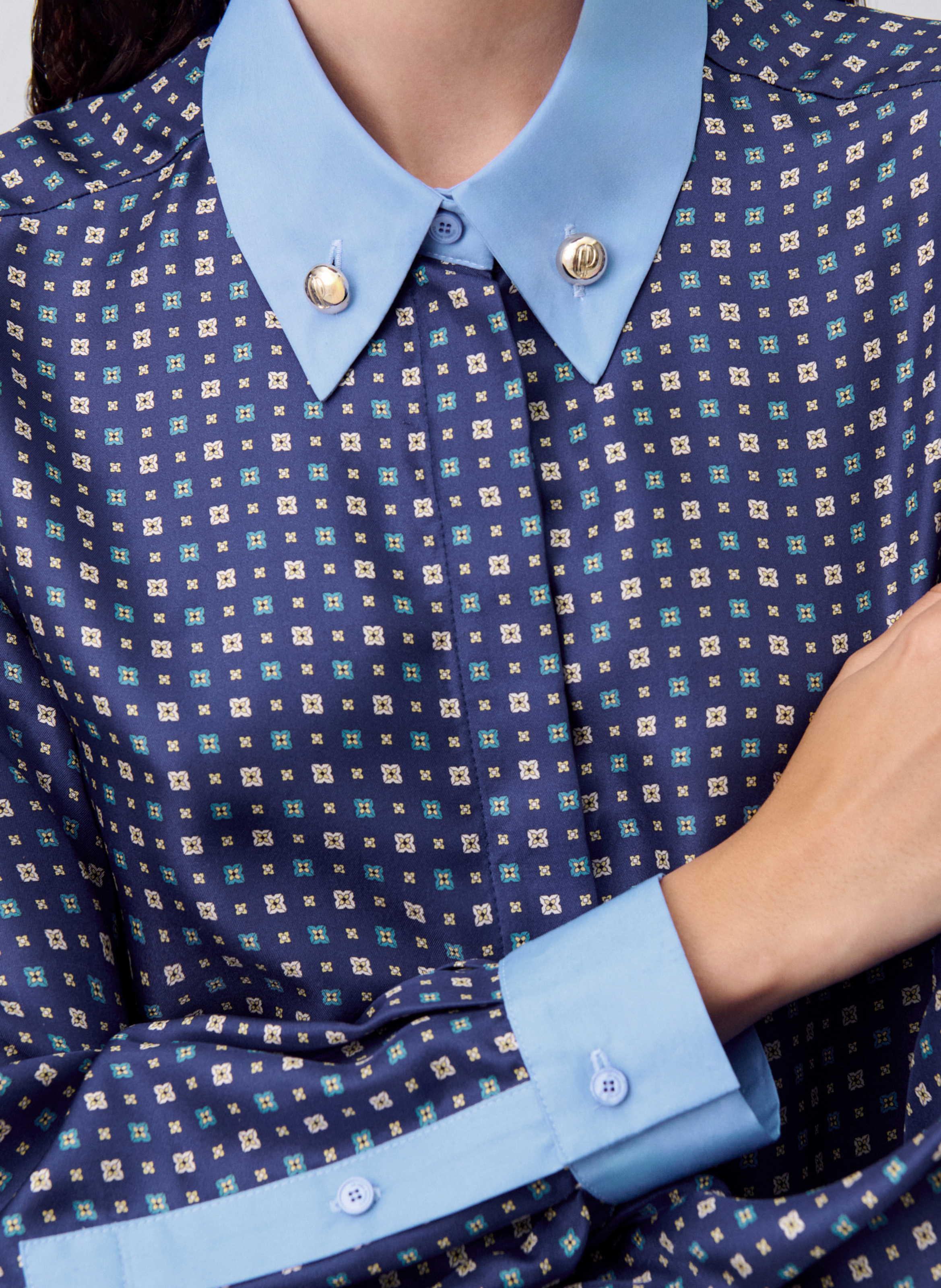 Straight printed silk shirt CLAUDIE PIERLOT Multicolored