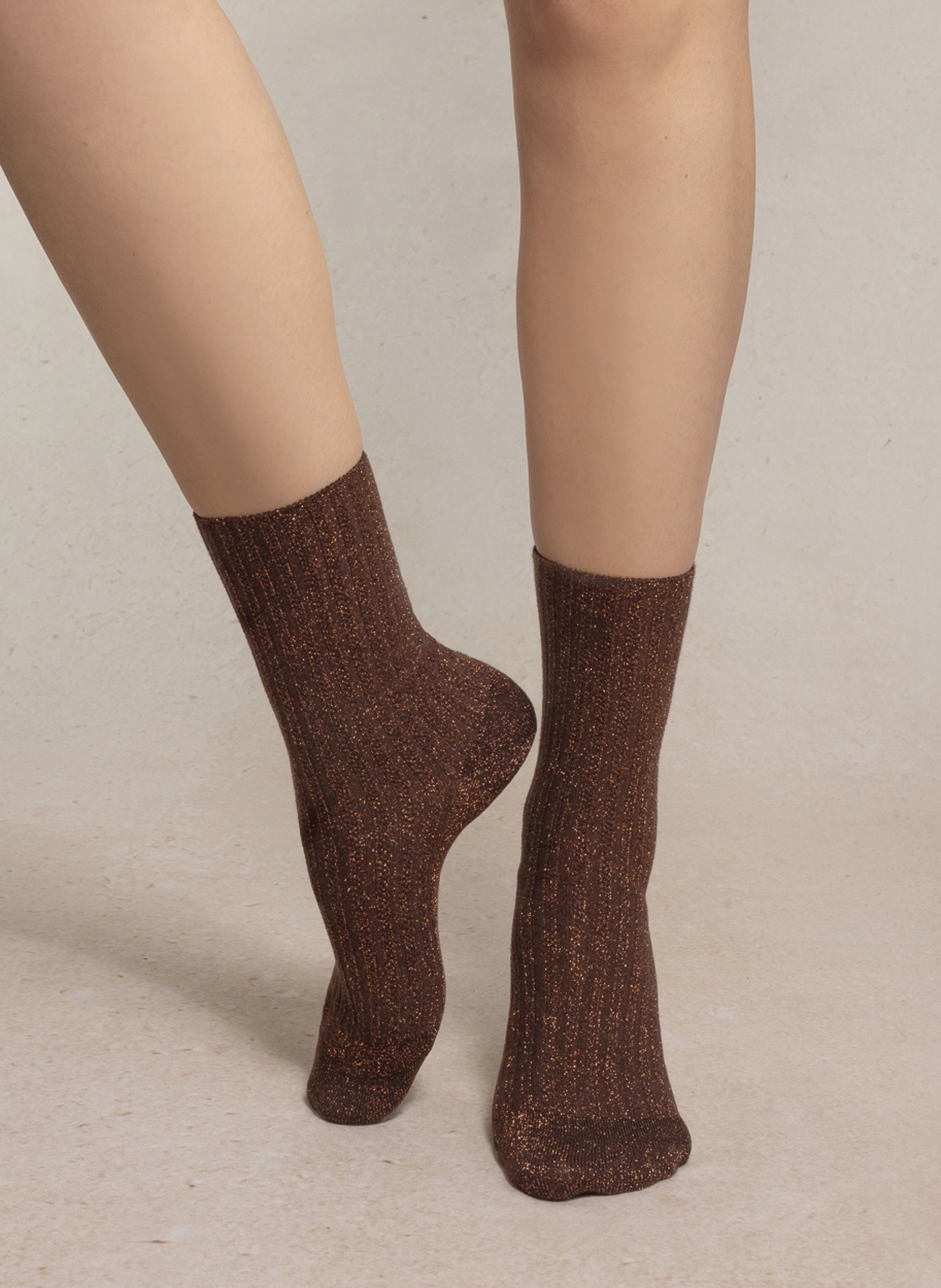 Baumwollsocken mit Logo BLEUFORET Braun