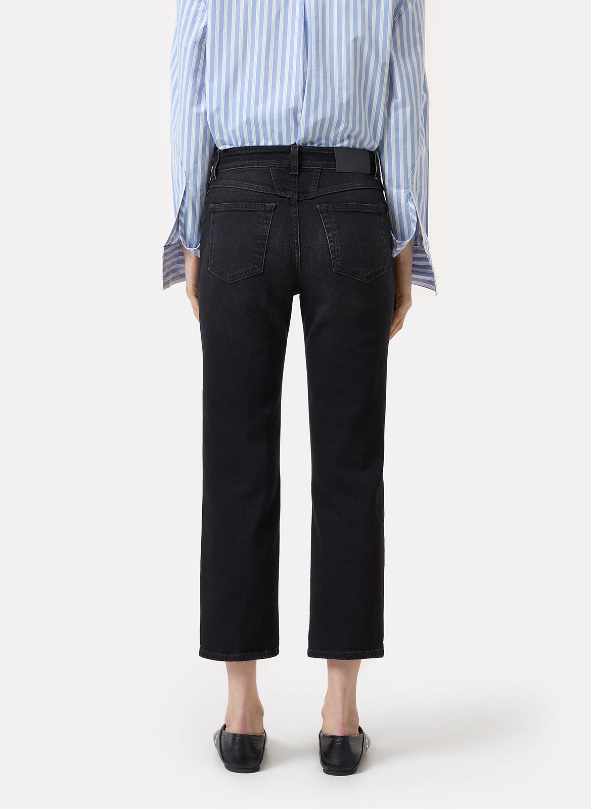 Cotton-blend straight jeans CLOSED Grey