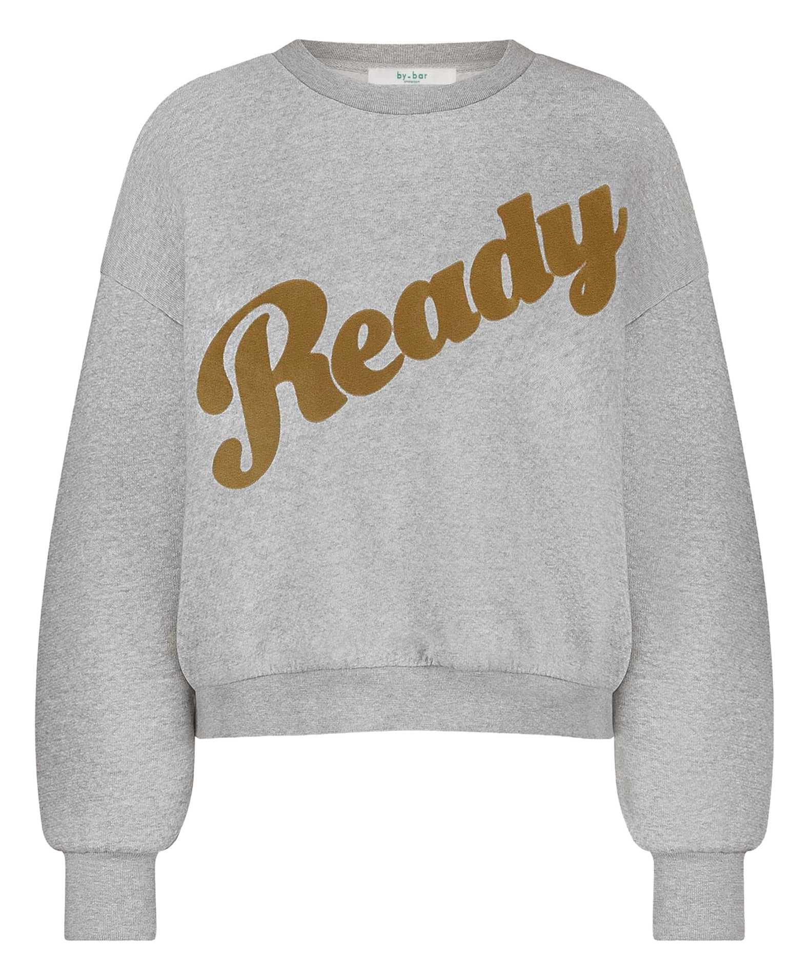 Sweat ample avec sérigraphie velours BY BAR Gris