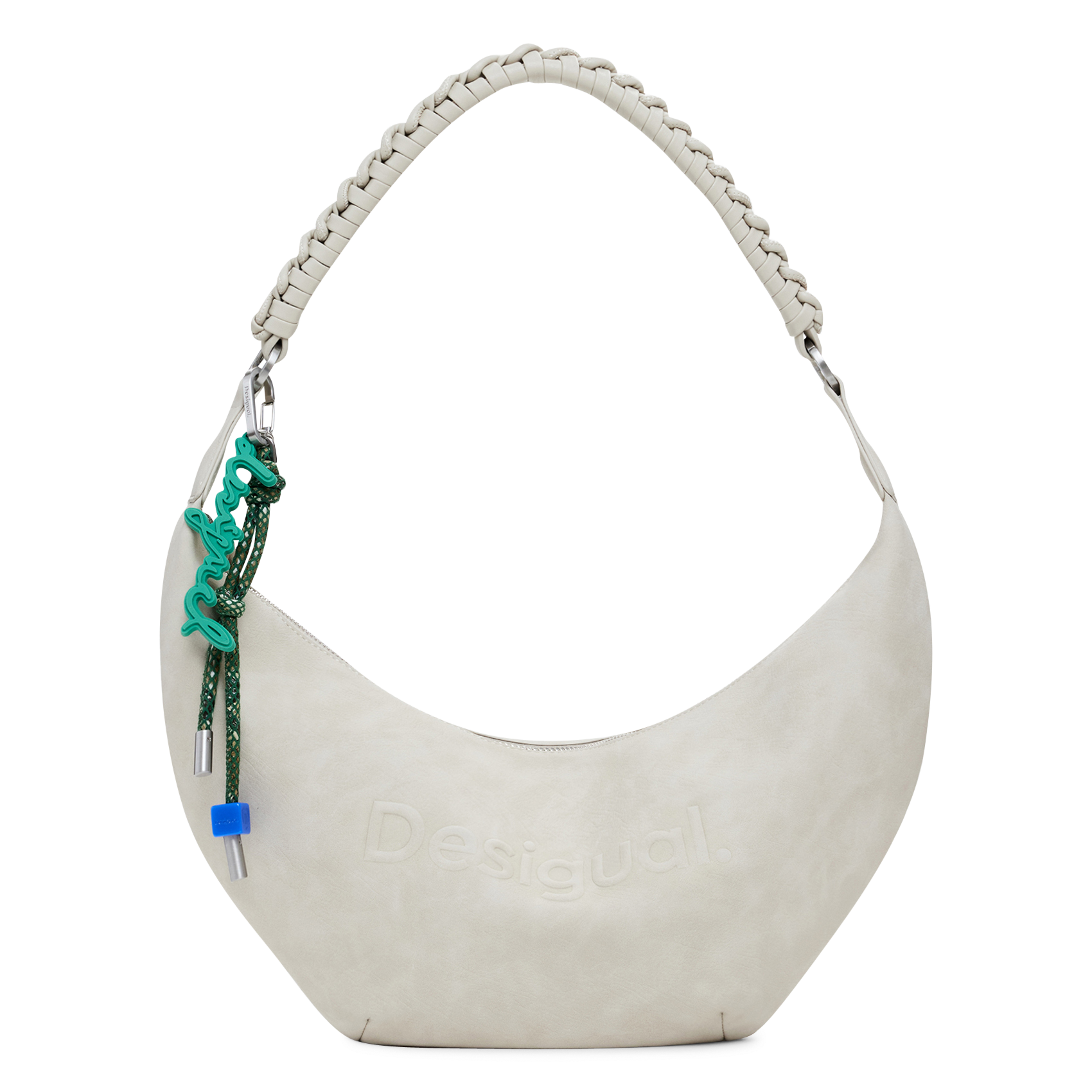 Mittlere einfarbige Tasche mit 3D-Logo DESIGUAL Braun