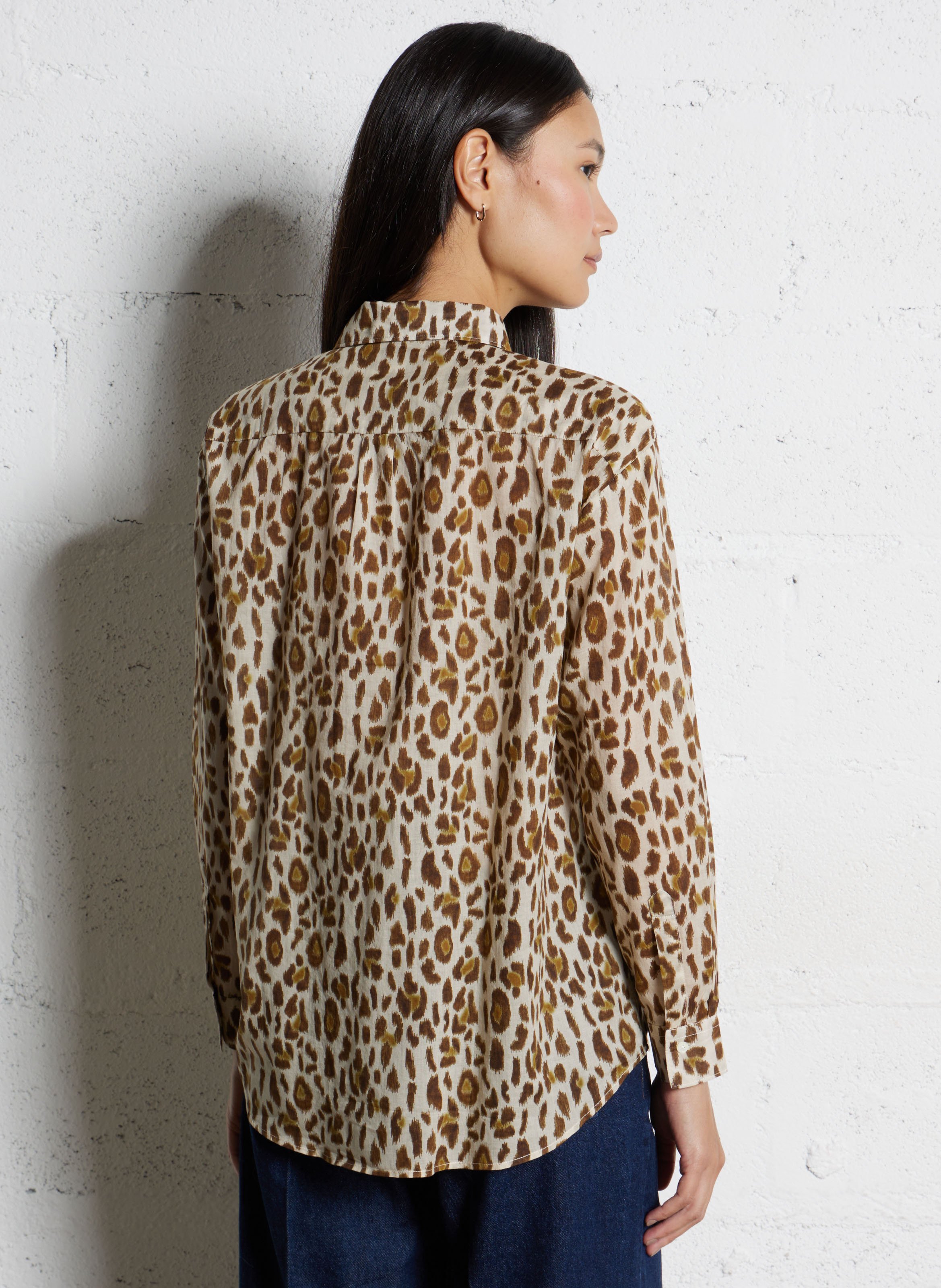 Blouse col classique en coton HARTFORD Multicolore