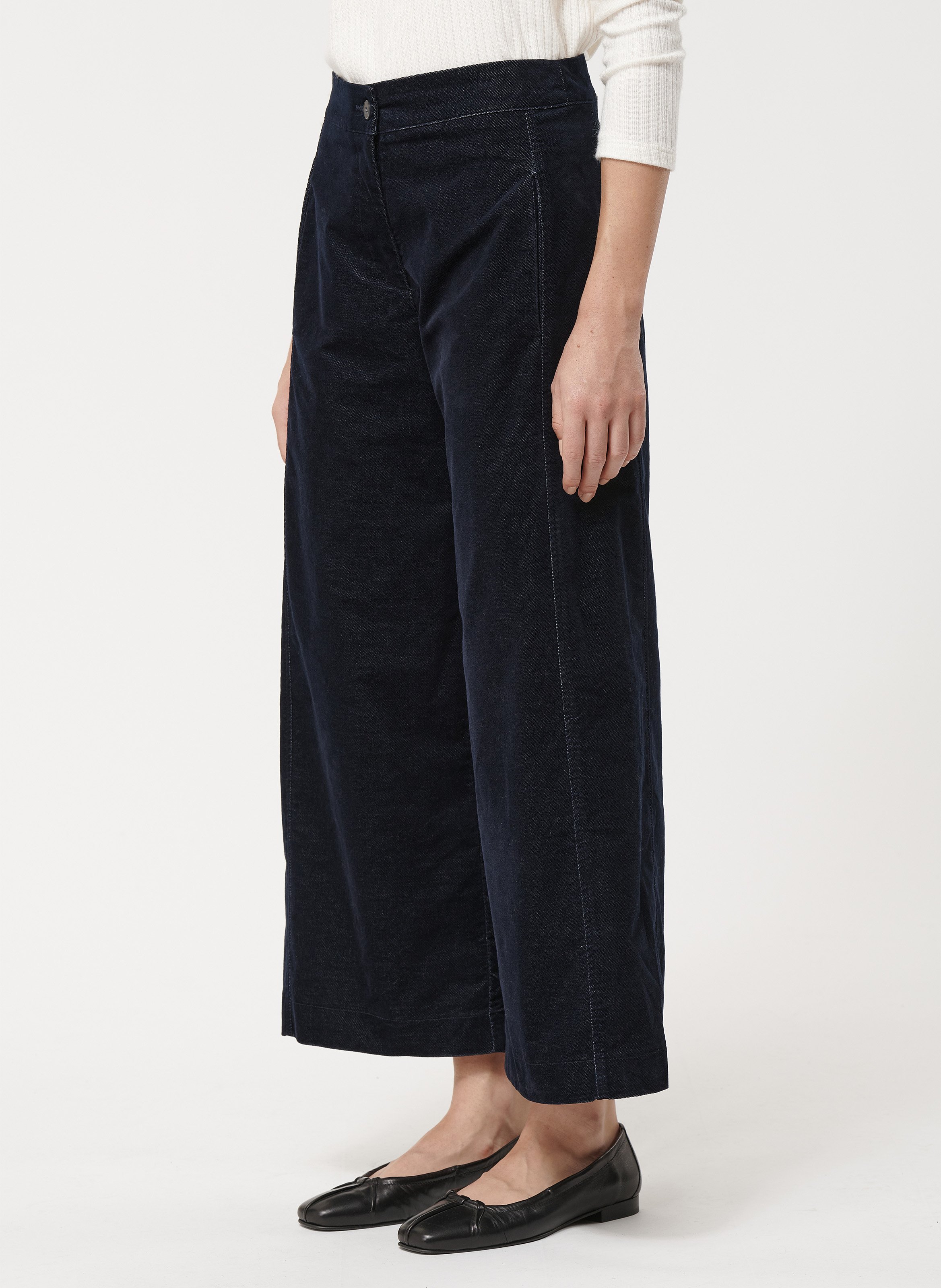 Pantalon large en coton mélangé HUMILITY Bleu