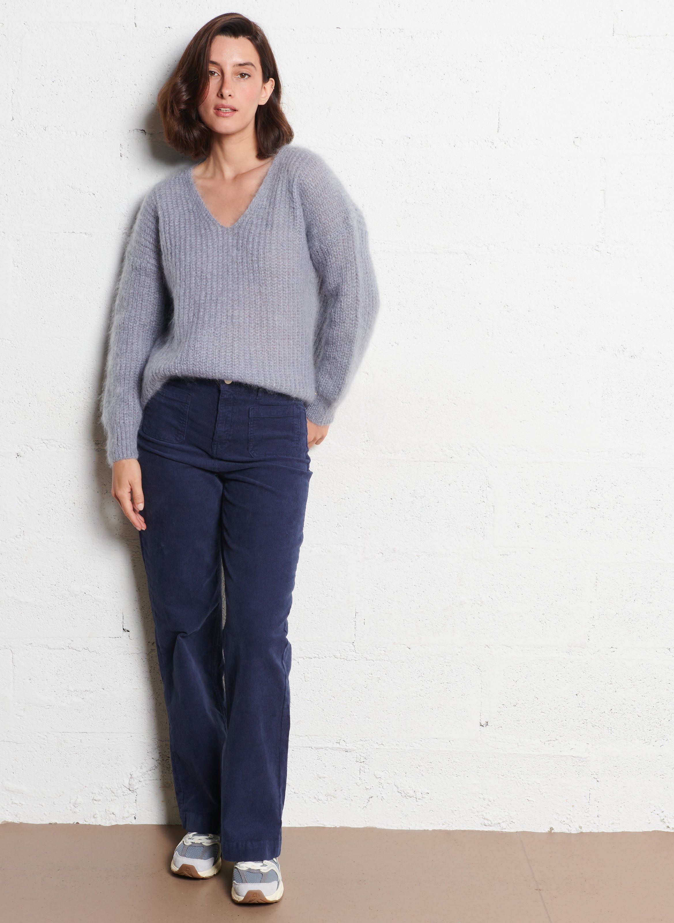 Cotton-blend chinos SUD EXPRESS Blue