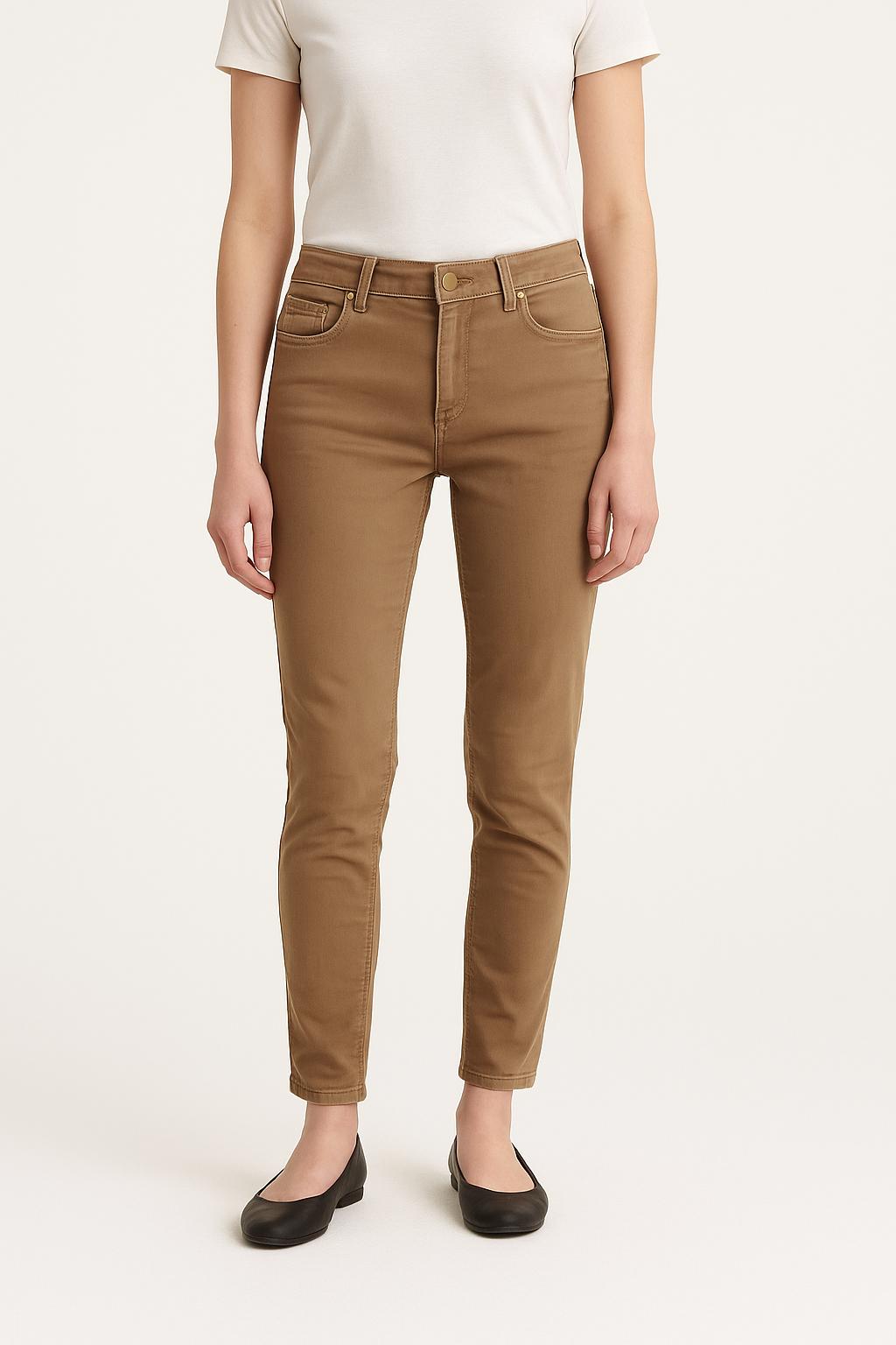 Cropped slim jeans with studs SEZANE - Seconde main Beige