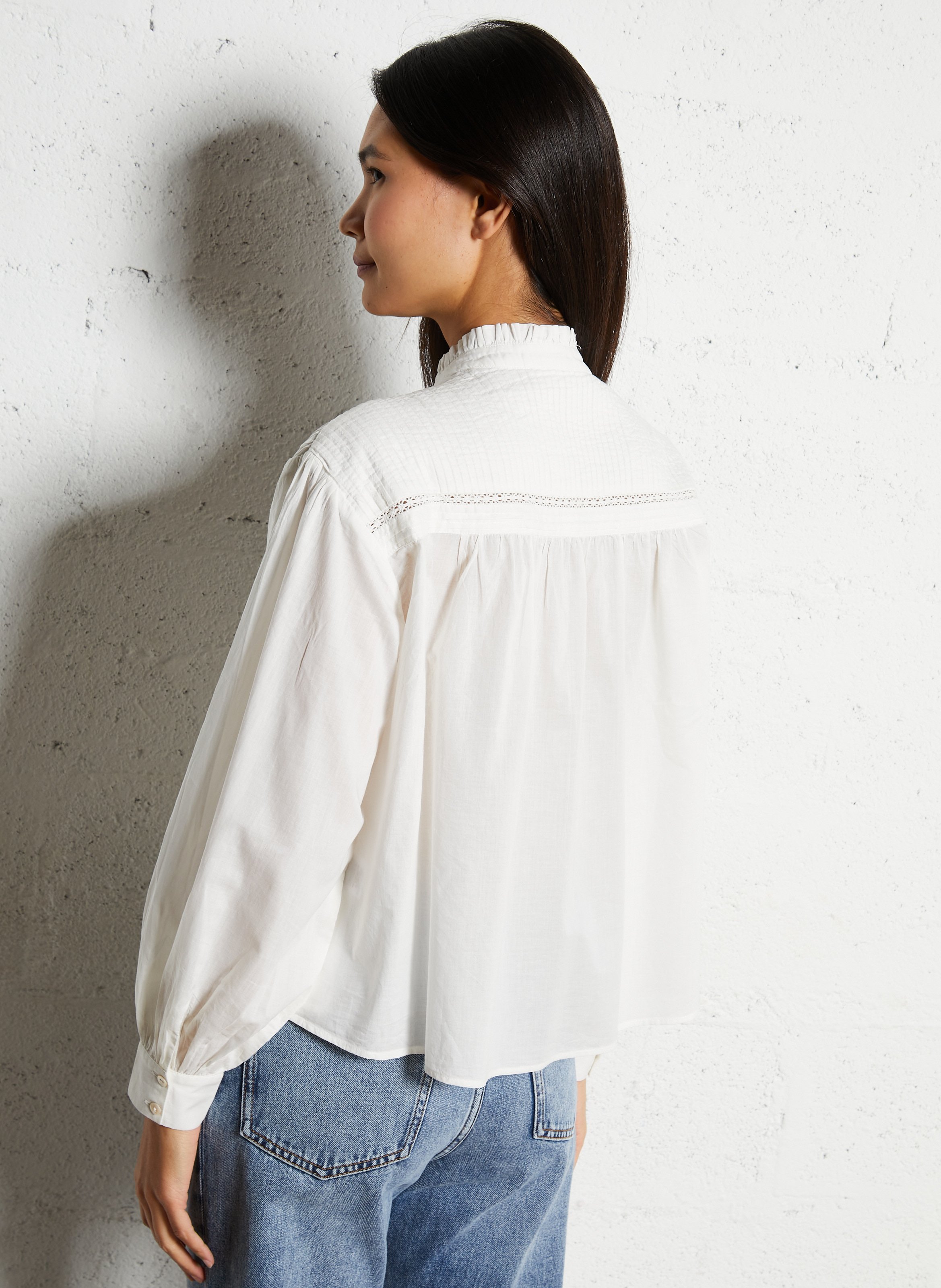 Victorian collar cotton blouse HOD PARIS White