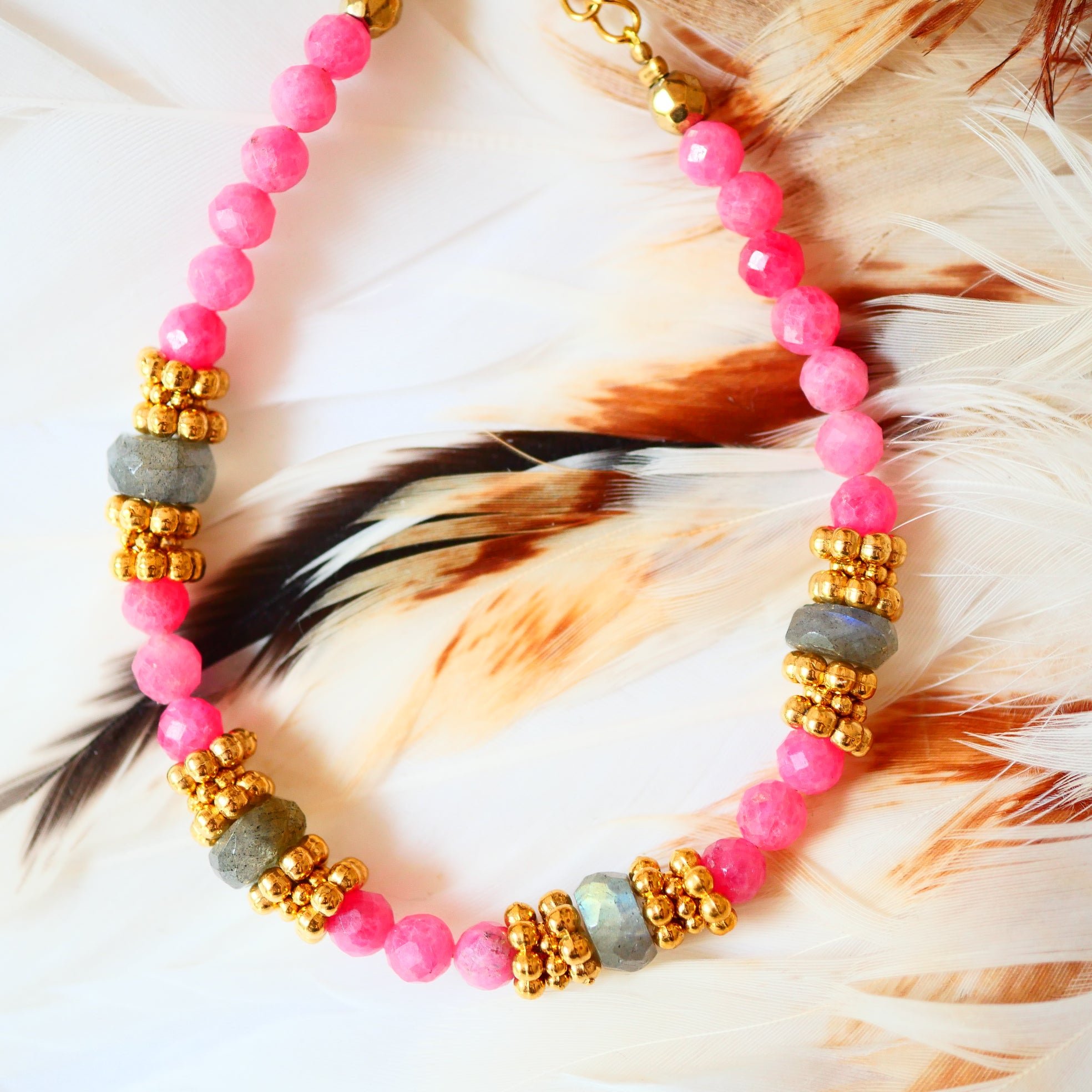 Rhodonite bracelet GINANDGER Pink