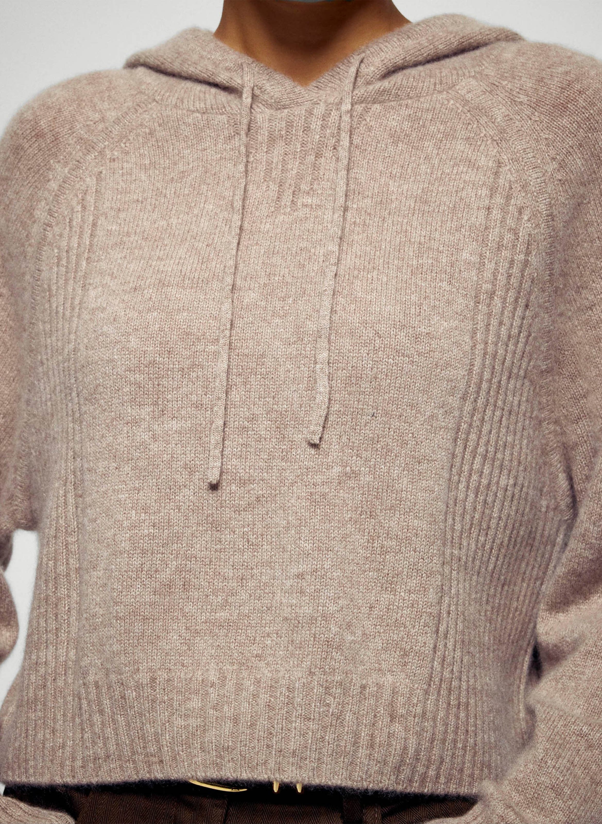 Oversized cashmere hoodie FROM FUTURE Beige