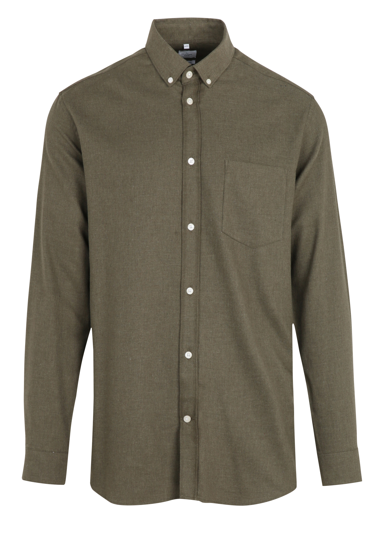 Chemise regular en coton AU PRINTEMPS PARIS Kaki