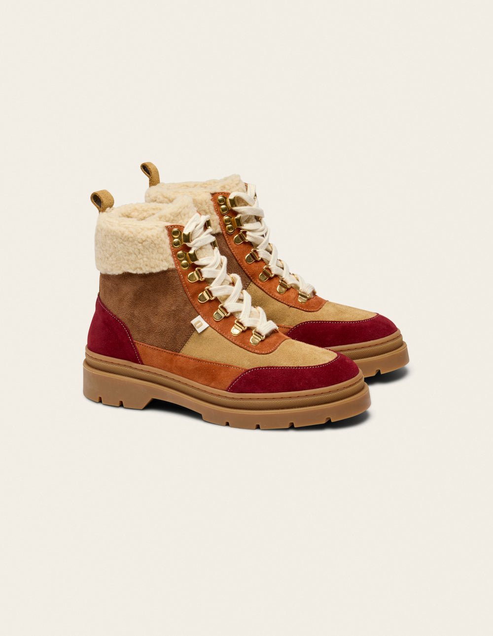 Lace-up ankle boots ODAJE EX. M.MOUSTACHE Red