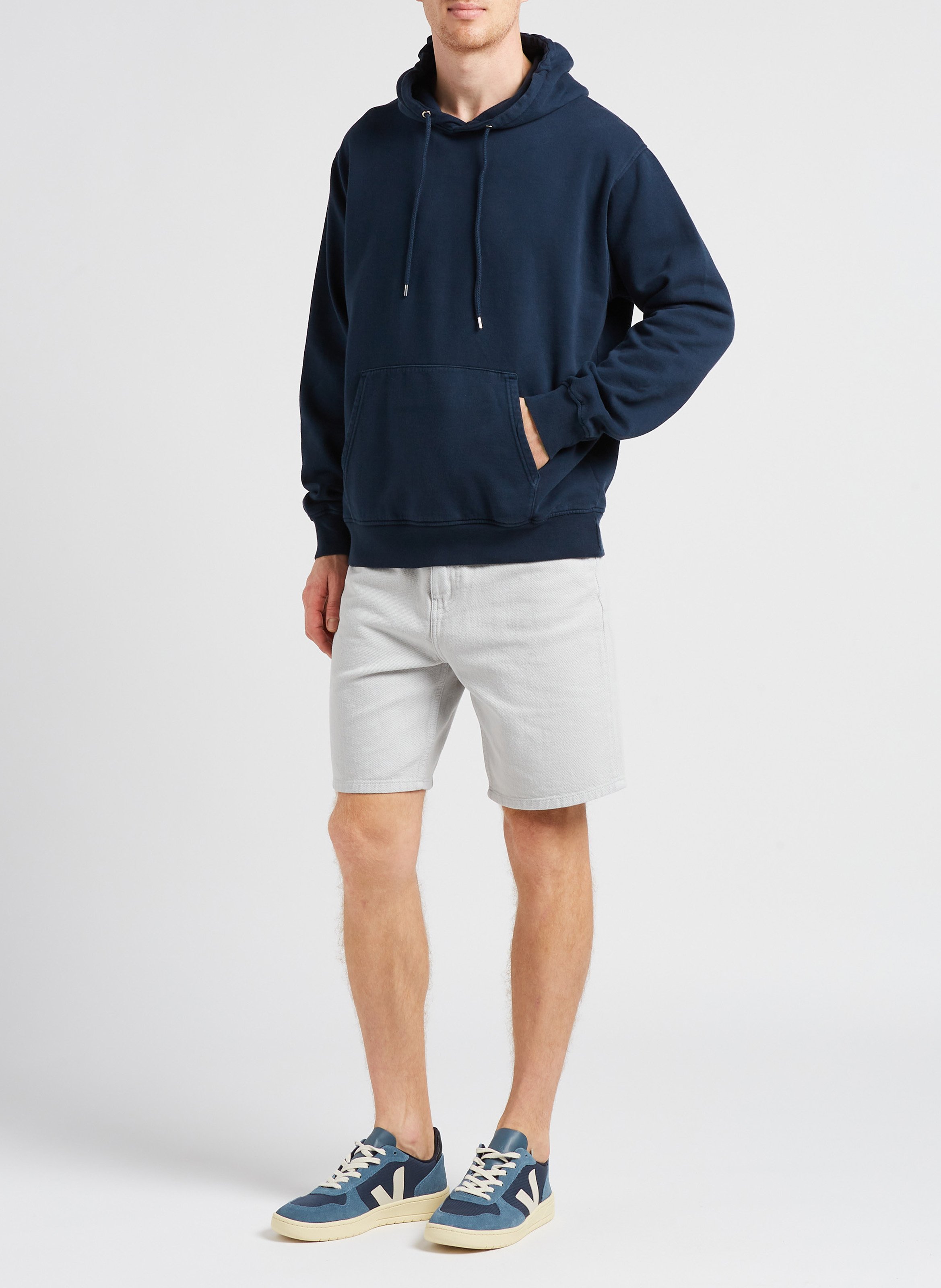 Straight organic stretch cotton Bermuda shorts MINIMUM White