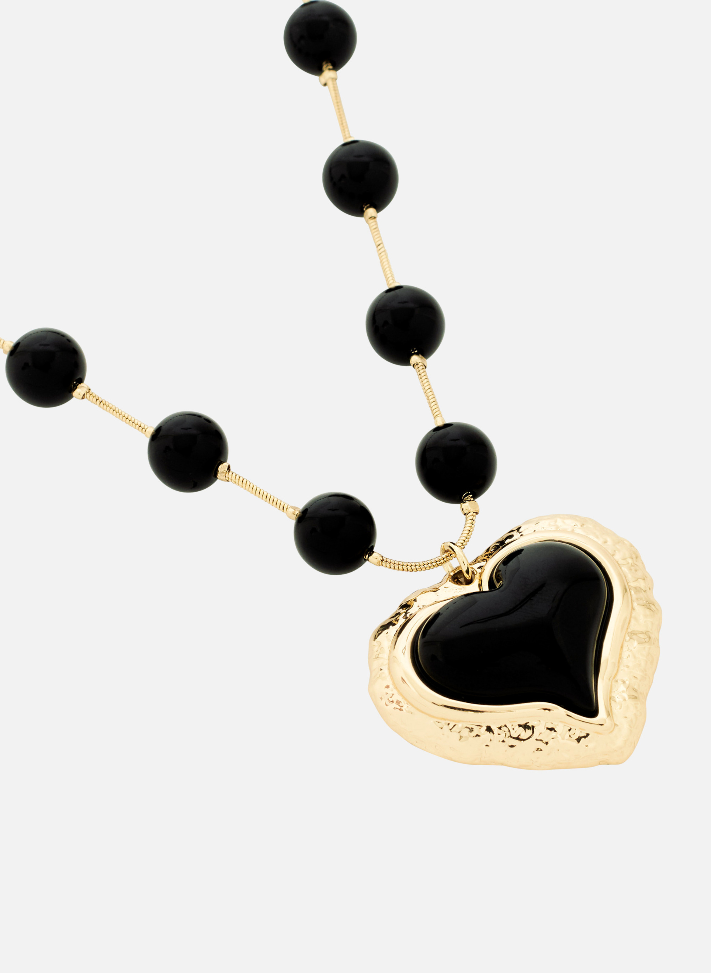Pearl necklace with heart pendant THE KOOPLES Yellow