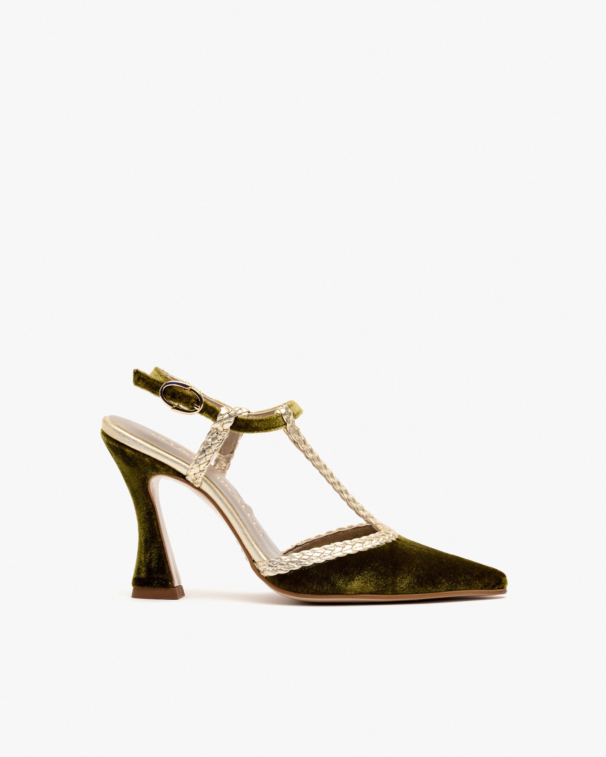 High heels in green velvet PEDRO MIRALLES Green