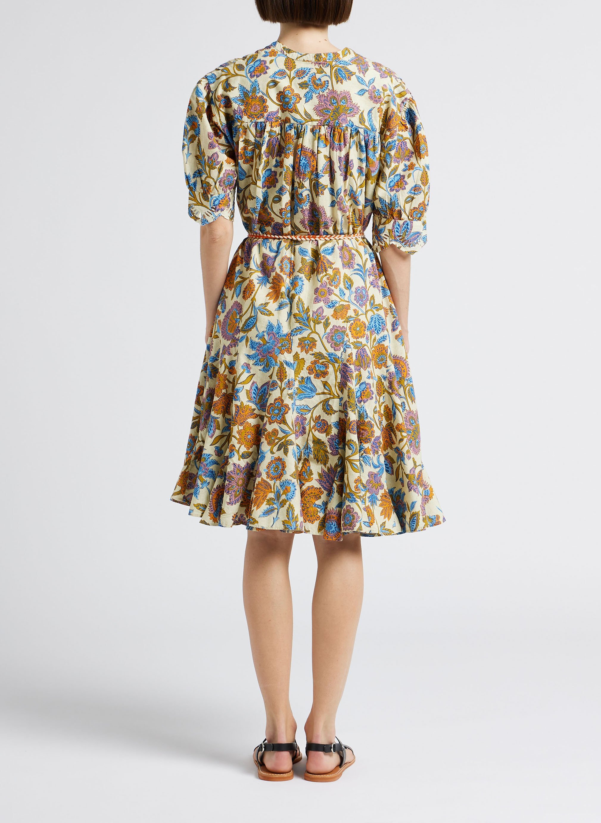 Lange jurk met bloemenprint LA PETITE FRANCAISE Groen