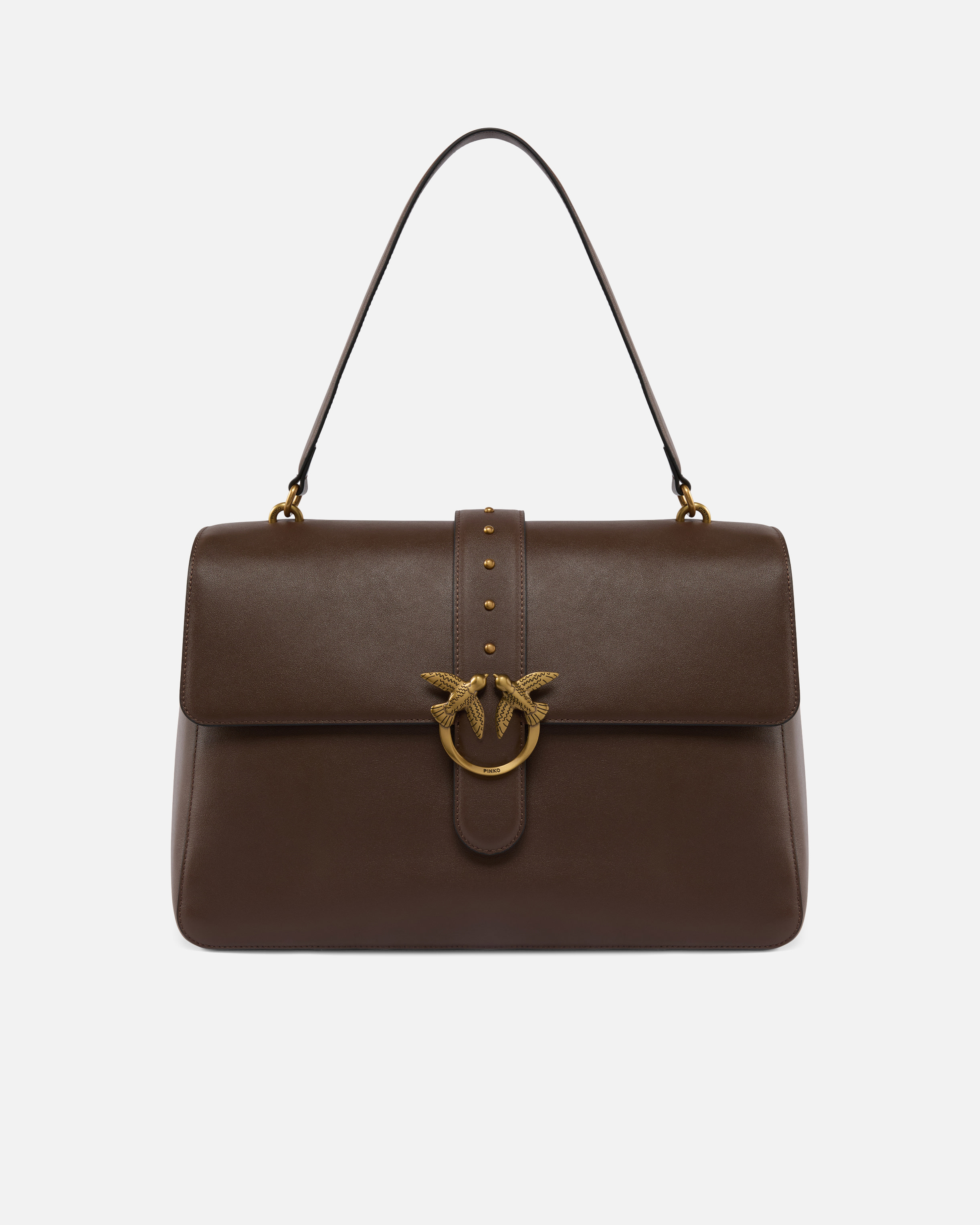 Maxi shoulder bag love bag slouchy in leather PINKO Multicolored