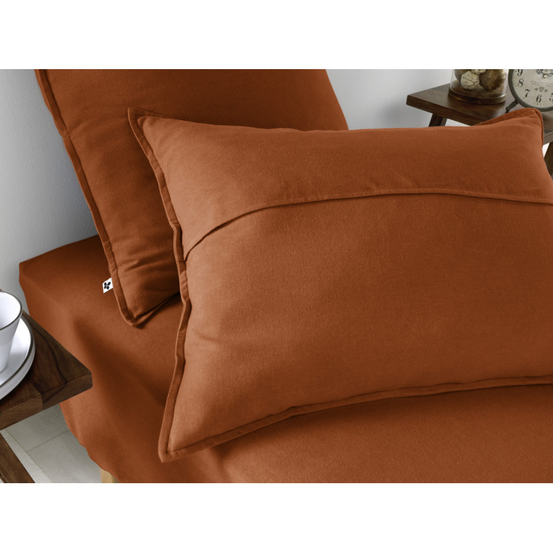 "Candice" cotton flannel pillowcase in all sizes. L'EFFET PAPILLON Multicolored