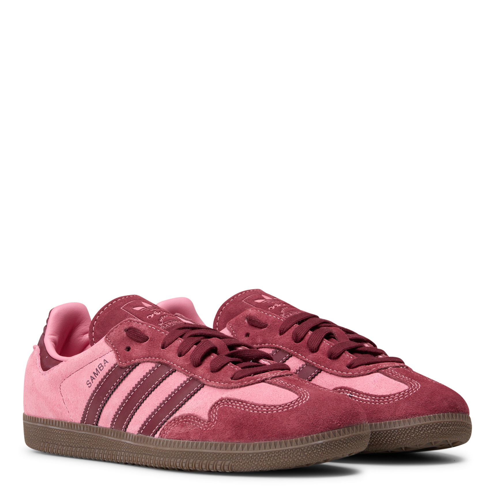 Baskets basses en cuir ADIDAS Rose