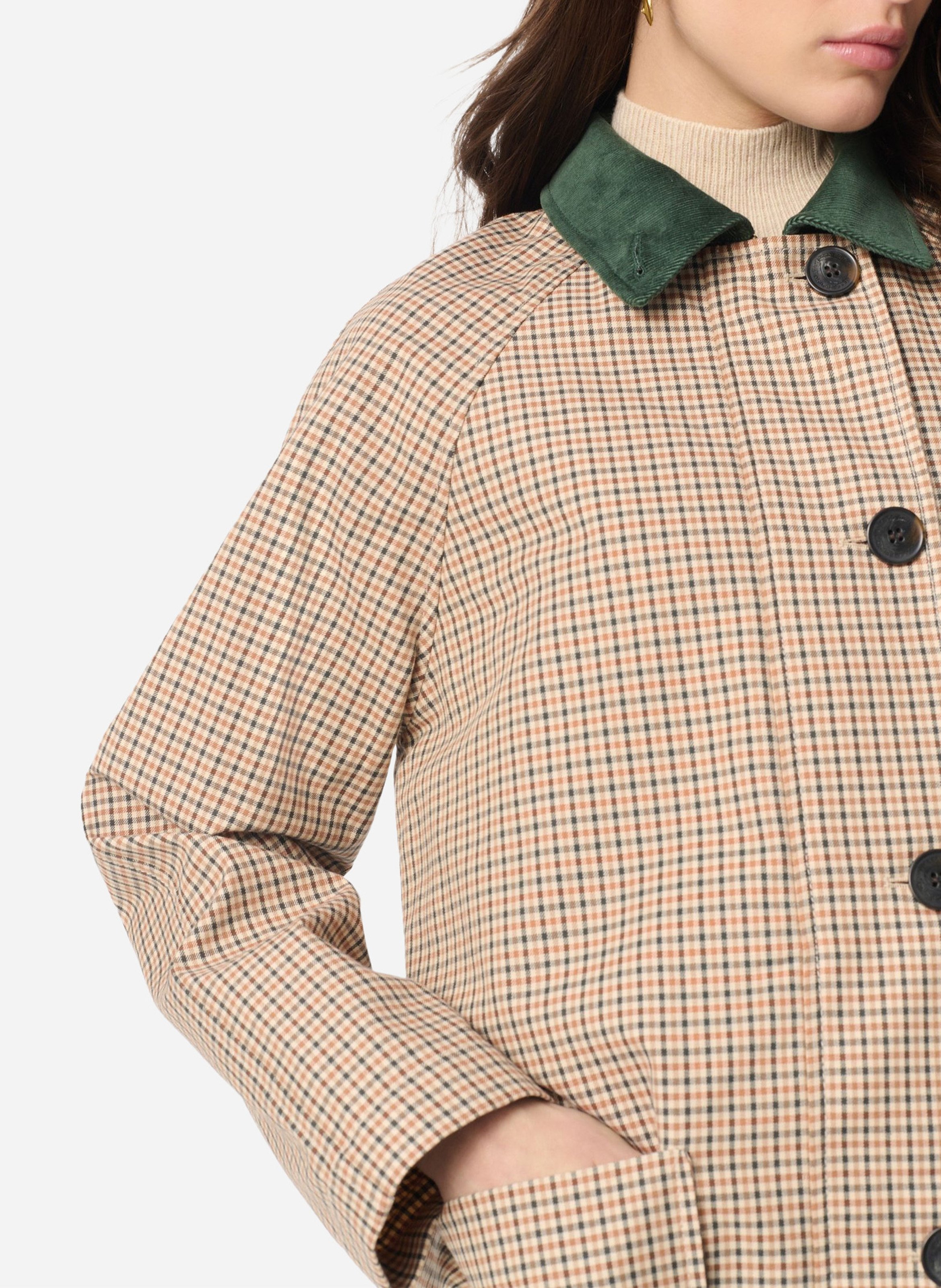 Geruite jas met klassieke kraag VANESSA BRUNO Veelkleurig