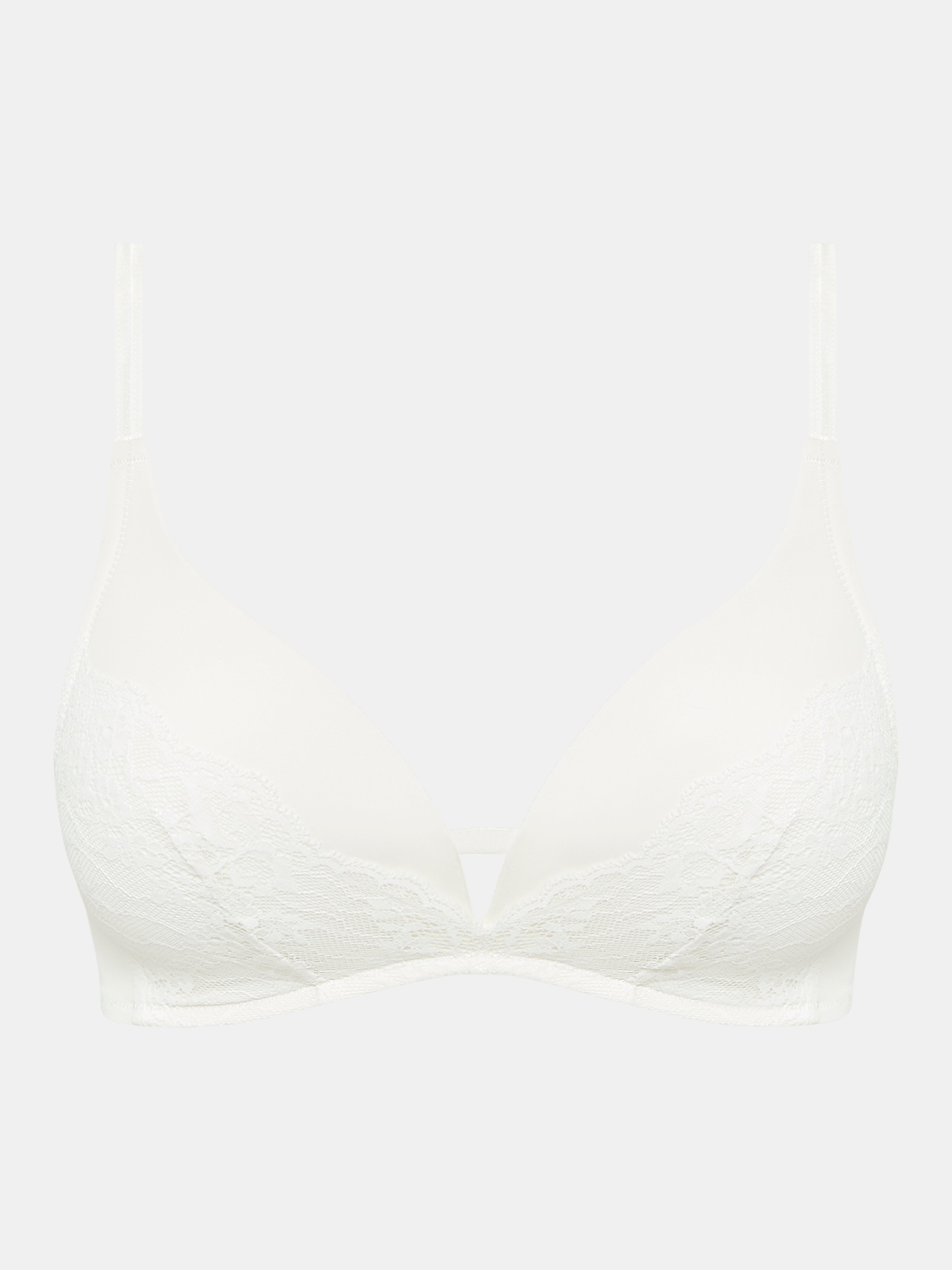 Non-wired lace bra White