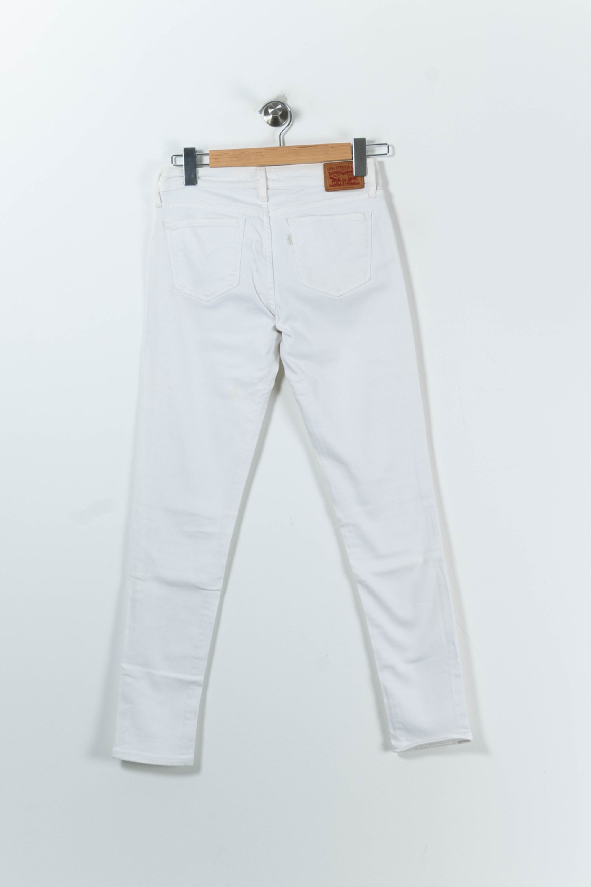 Cropped slim jeans with studs LEVI'S - Seconde main White