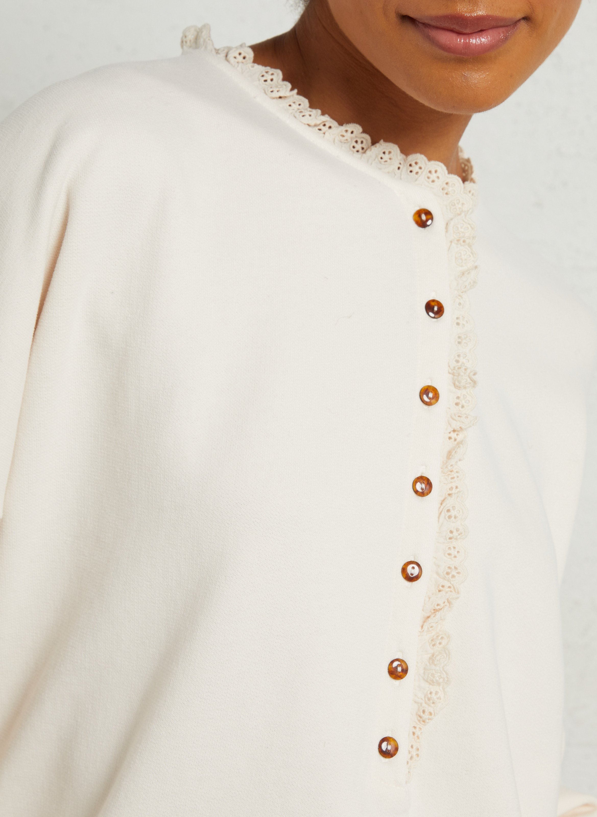 Sweater met ronde hals | biokatoenblend EMILE ET IDA Beige