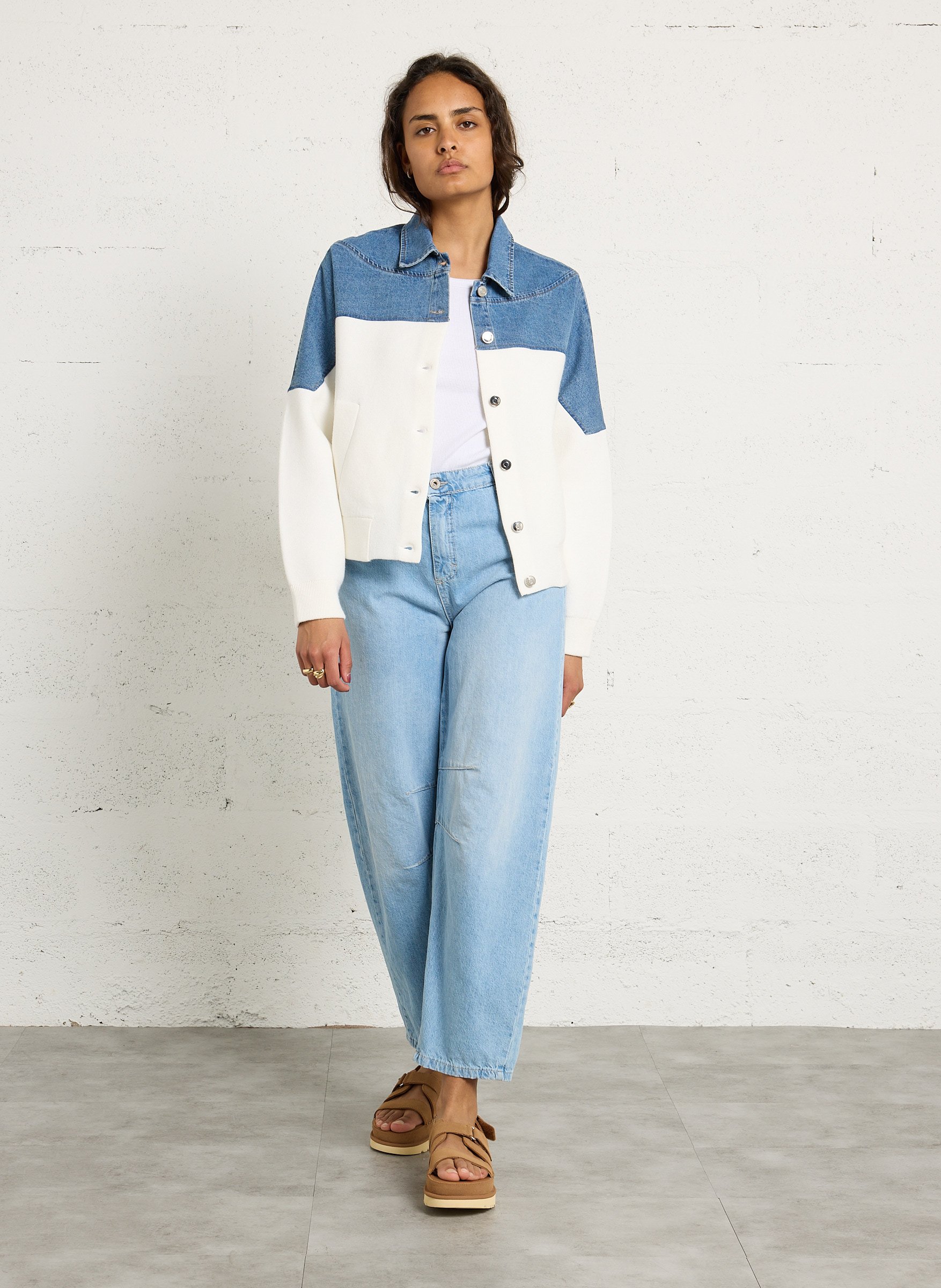 Aouda flat leather sandals UGG Brown