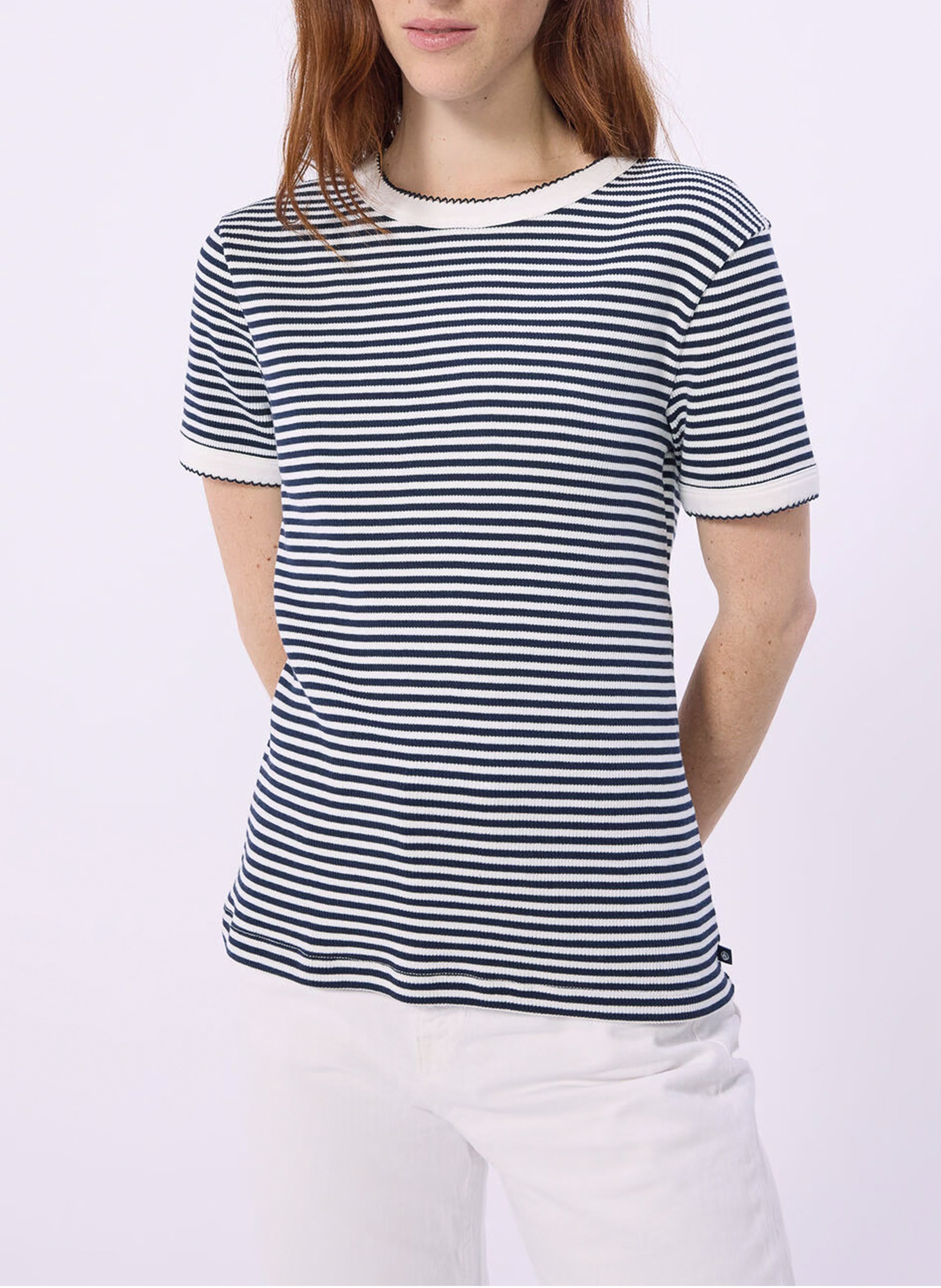 Baumwoll-Pullover mit Rundhalsausschnitt PETIT BATEAU Grau