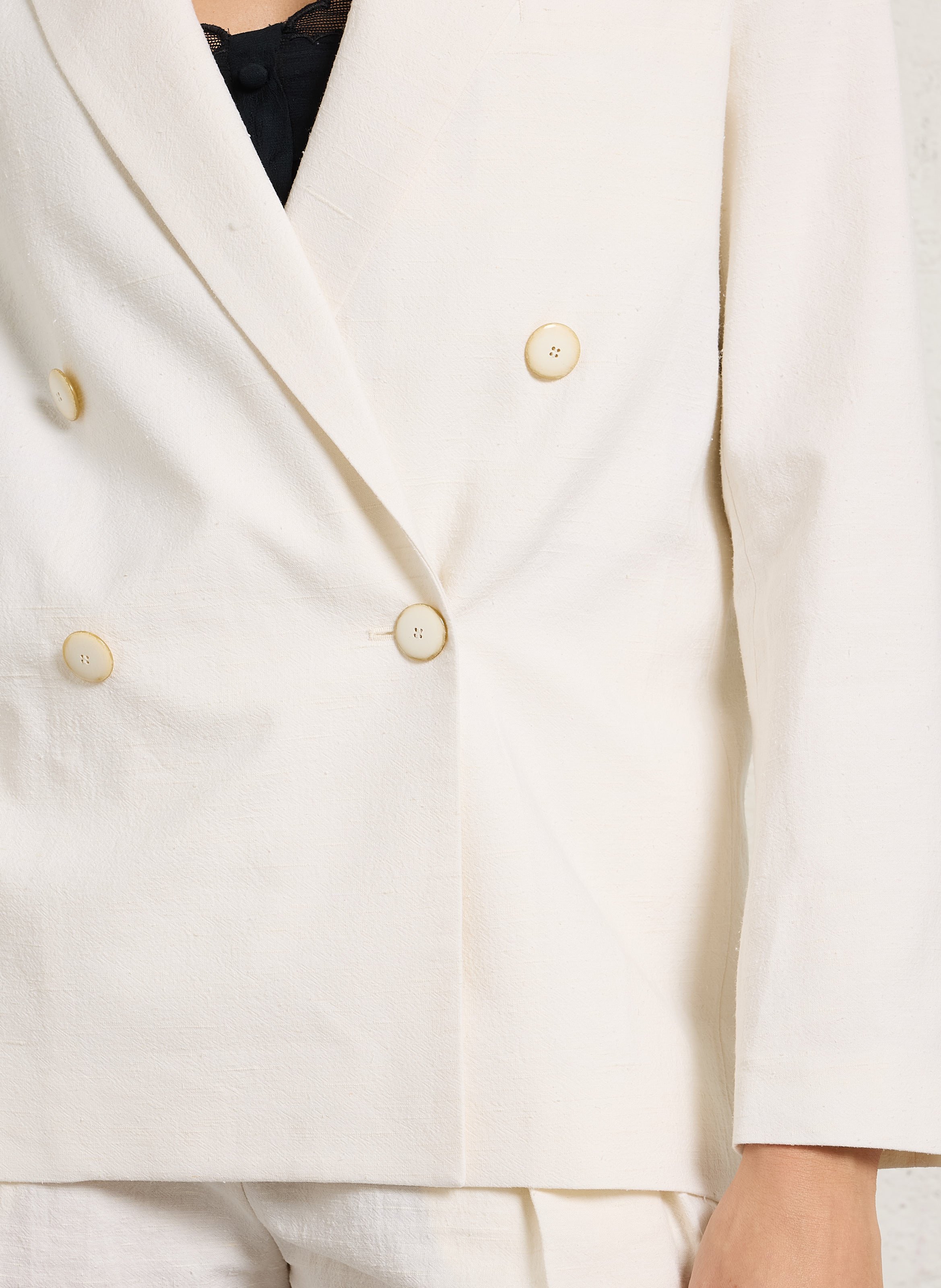 Katoenen blazer MASSCOB Wit