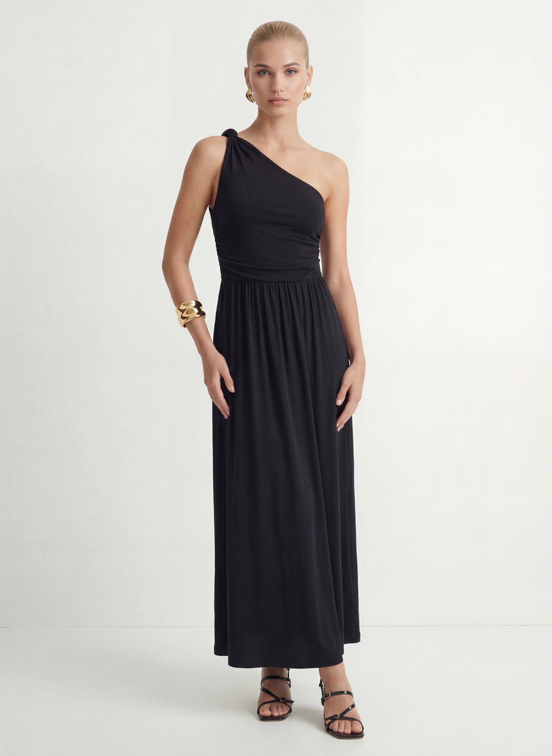 Robe longue asymétrique KOOKAI Noir
