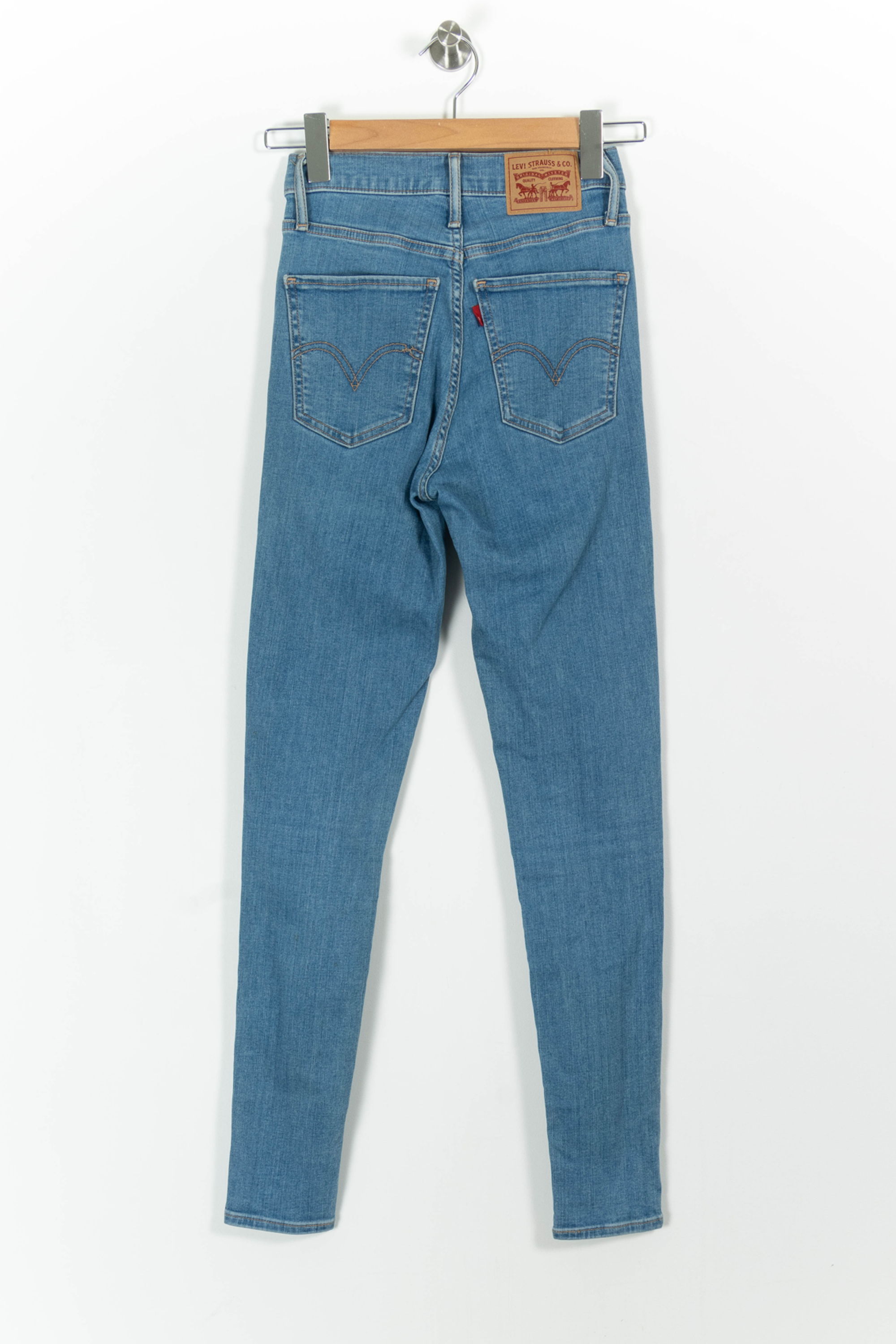 Cropped slim jeans with studs LEVI'S - Seconde main Blue
