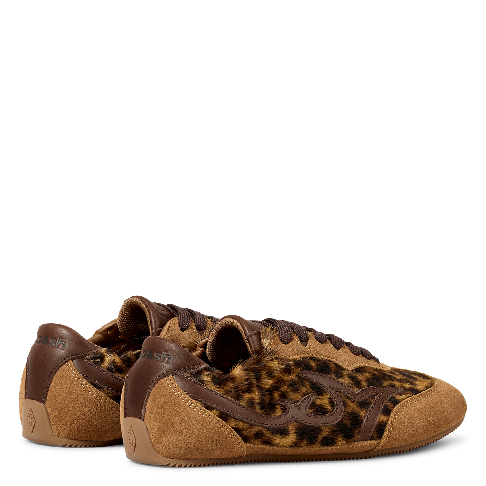 Baskets basses en cuir BA&SH Marron