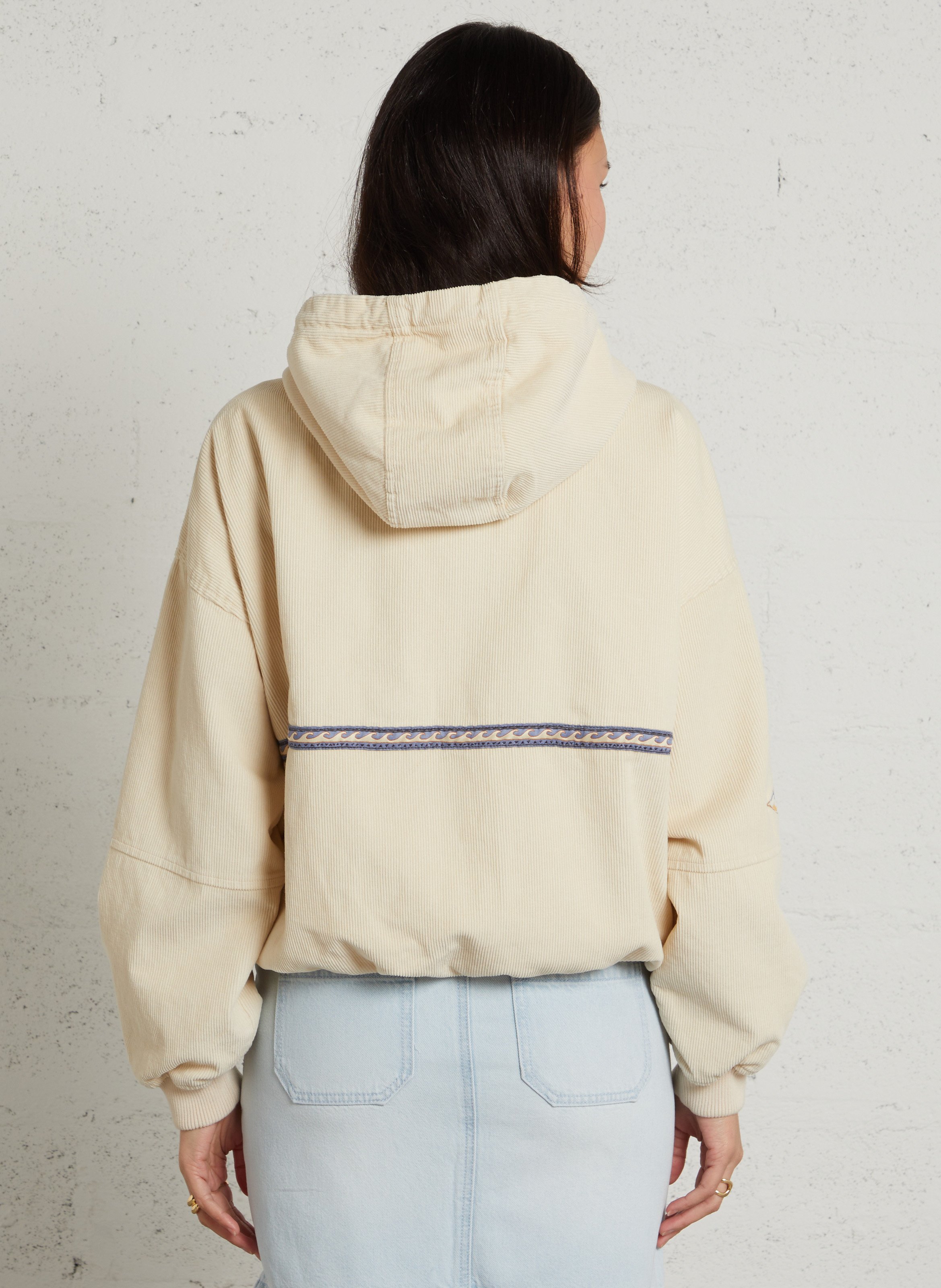High-neck cotton jacket BILLABONG White