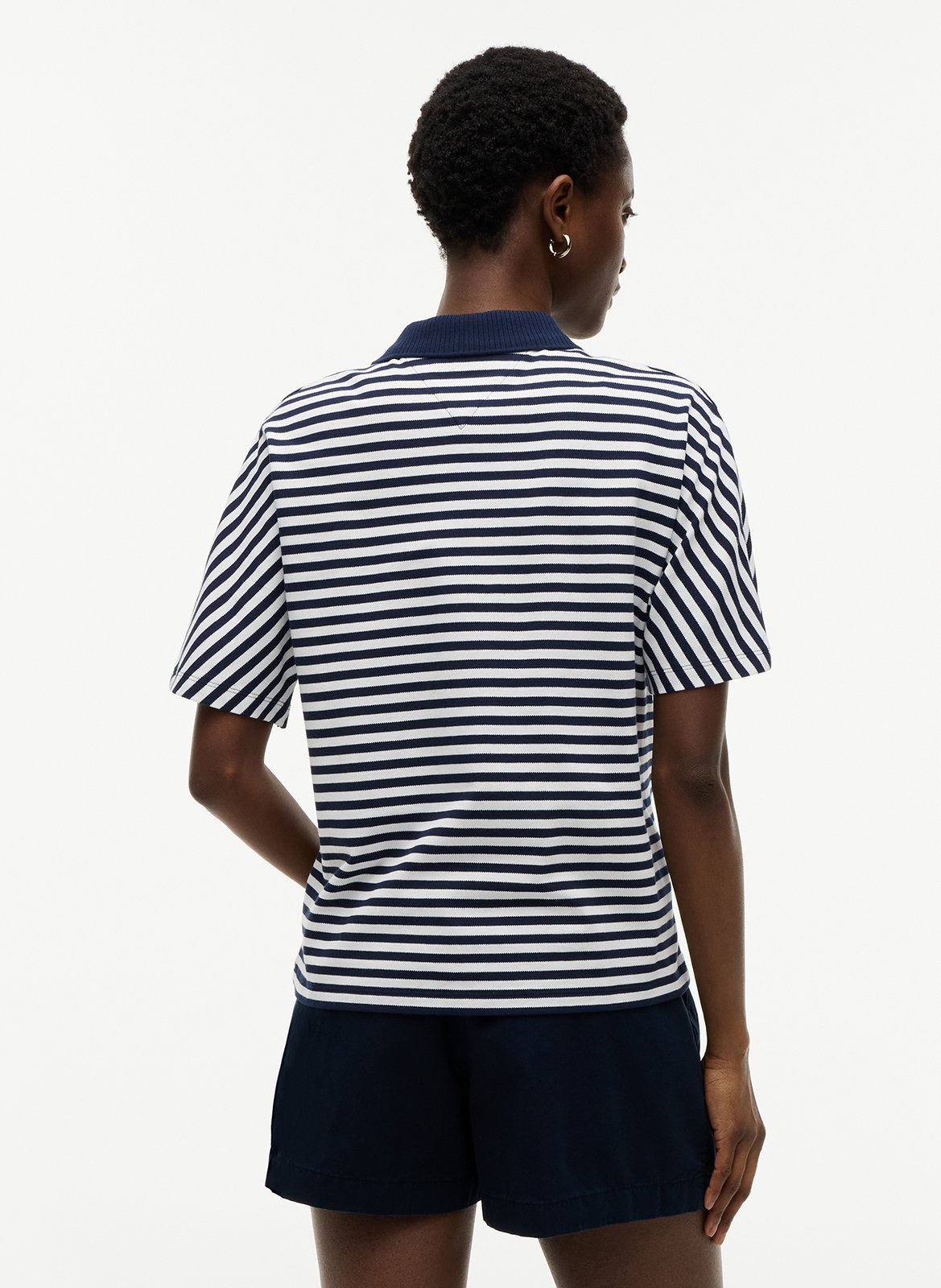 Poloshirt mit kurzen Ärmeln uni TOMMY HILFIGER Blau