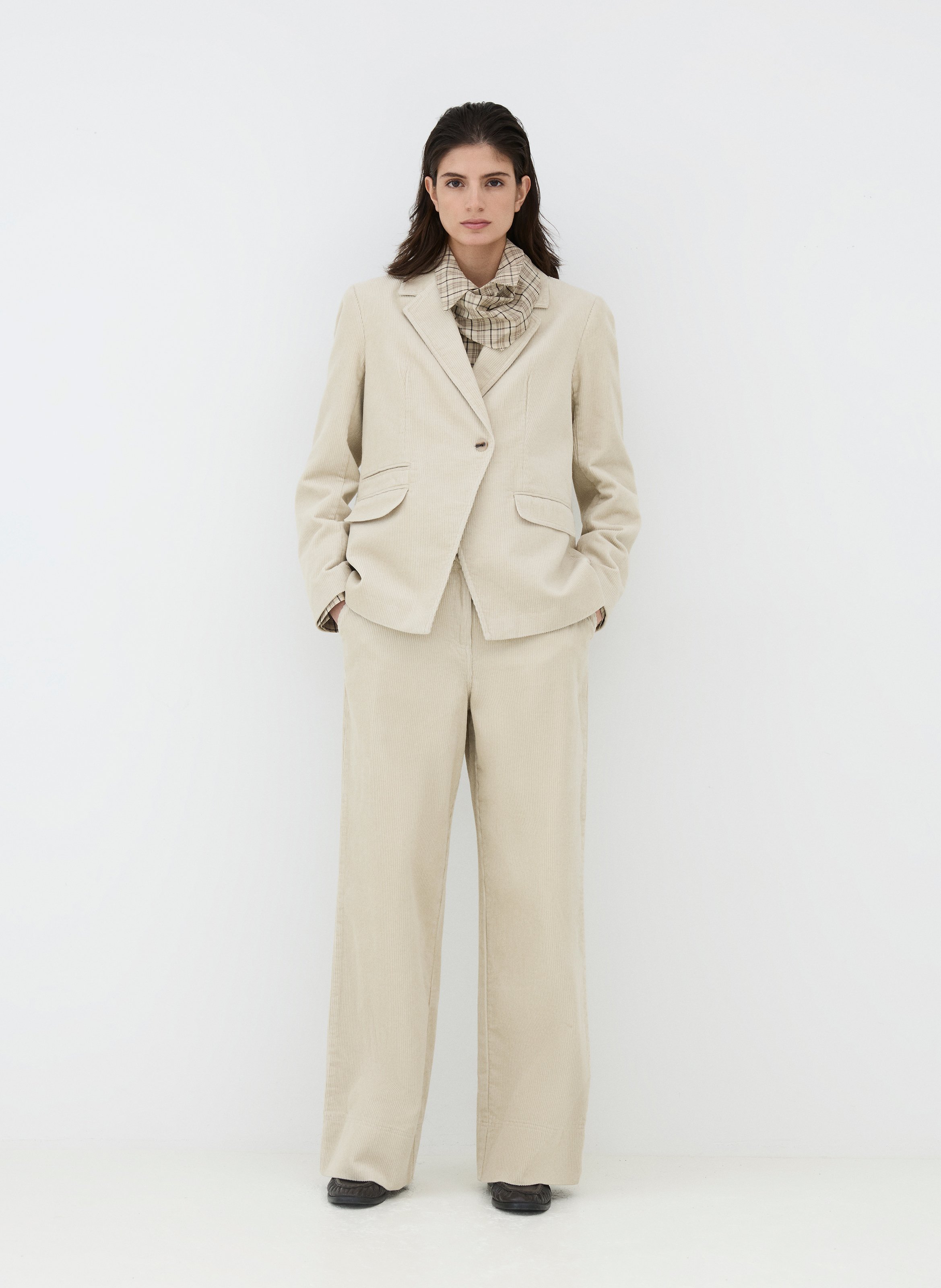 Blazer in ribfluweel ROUGE EDIT Beige